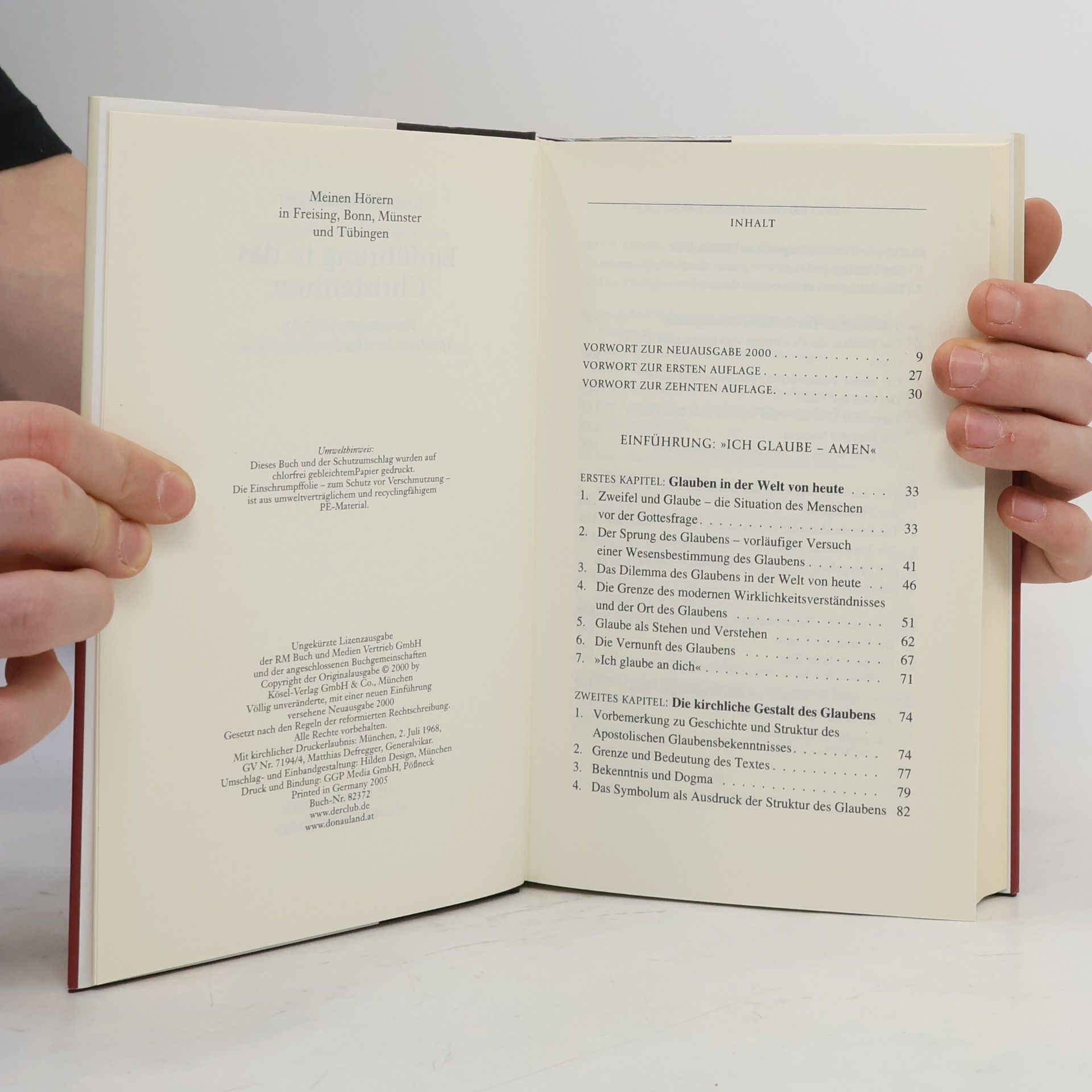 Pope Benedict, XVI Einführung in das Christentum