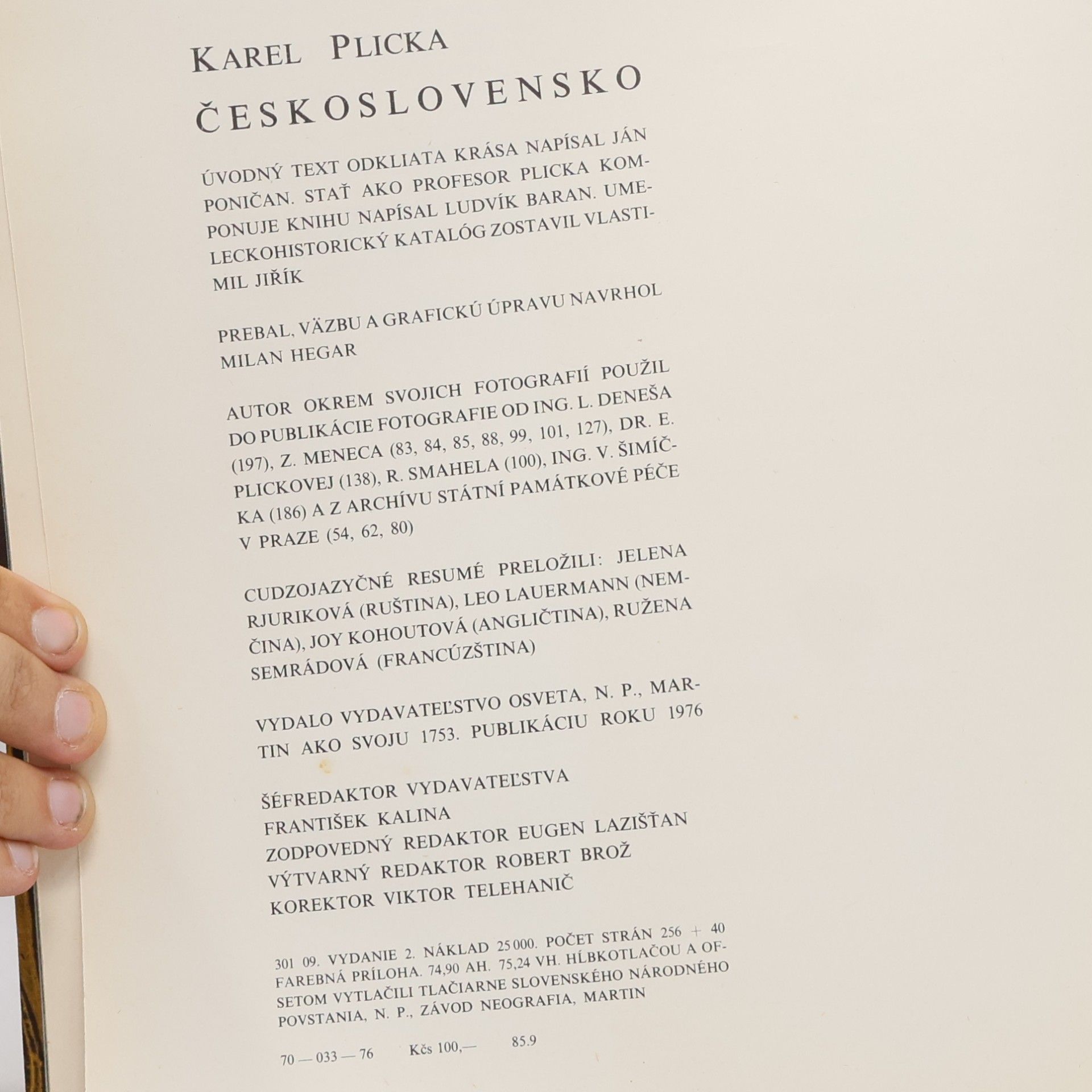 Karel Plicka Československo