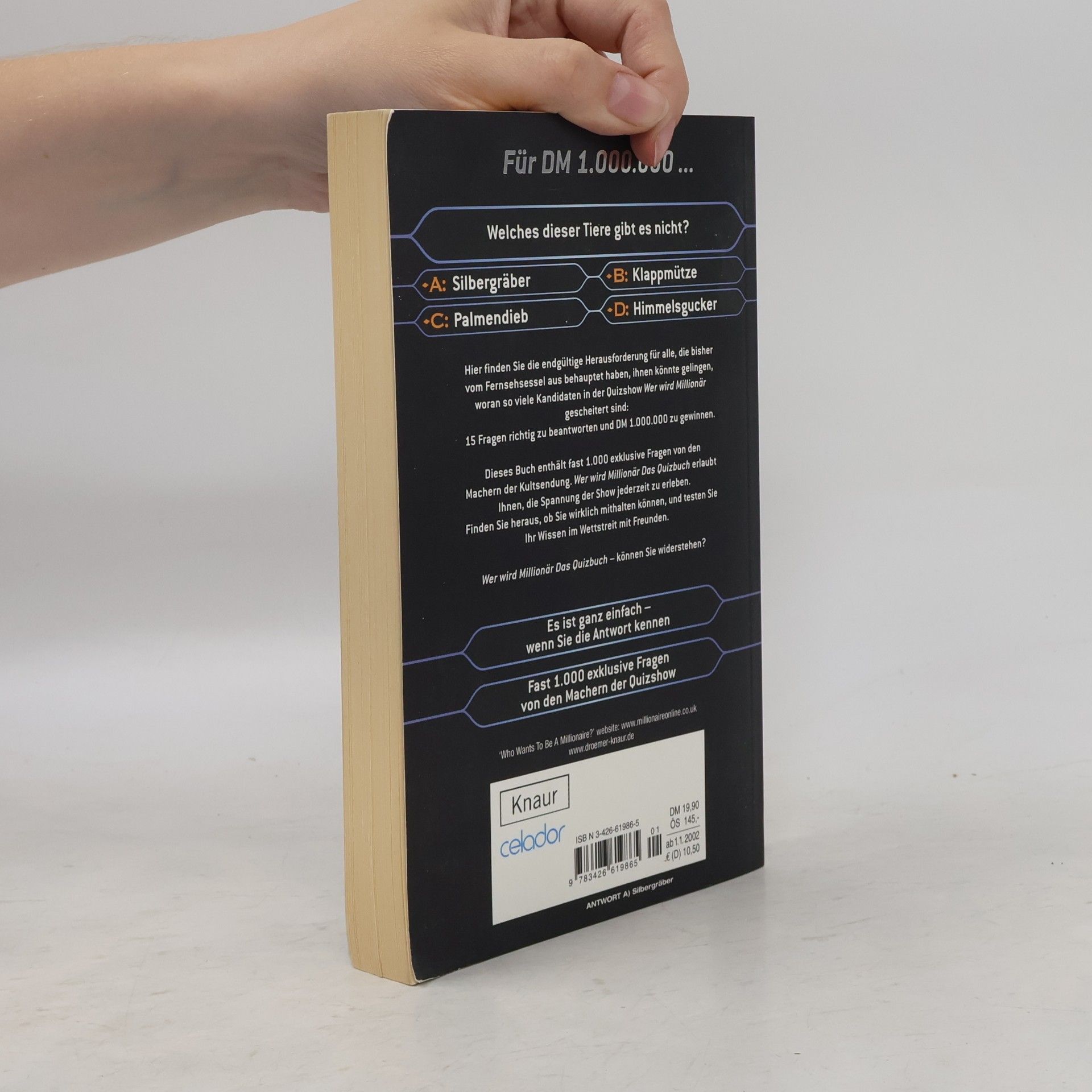 Wer wird Millionär - das Quizbuch