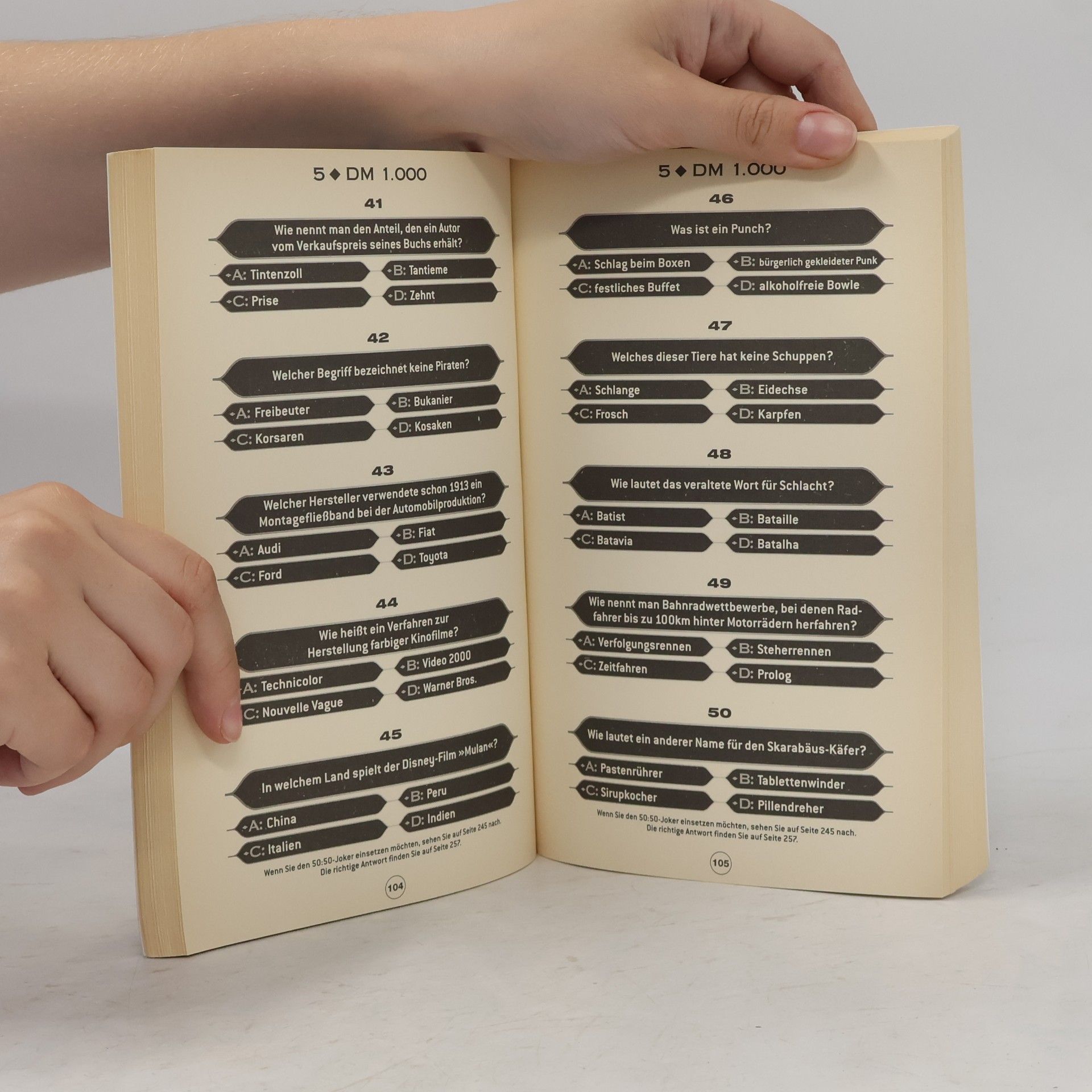 Wer wird Millionär - das Quizbuch