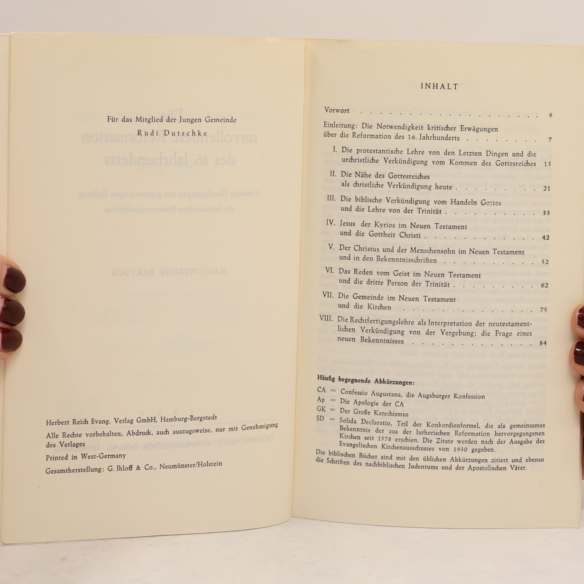 Hans Werner Bartsch Evangelische Zeitstimmen
