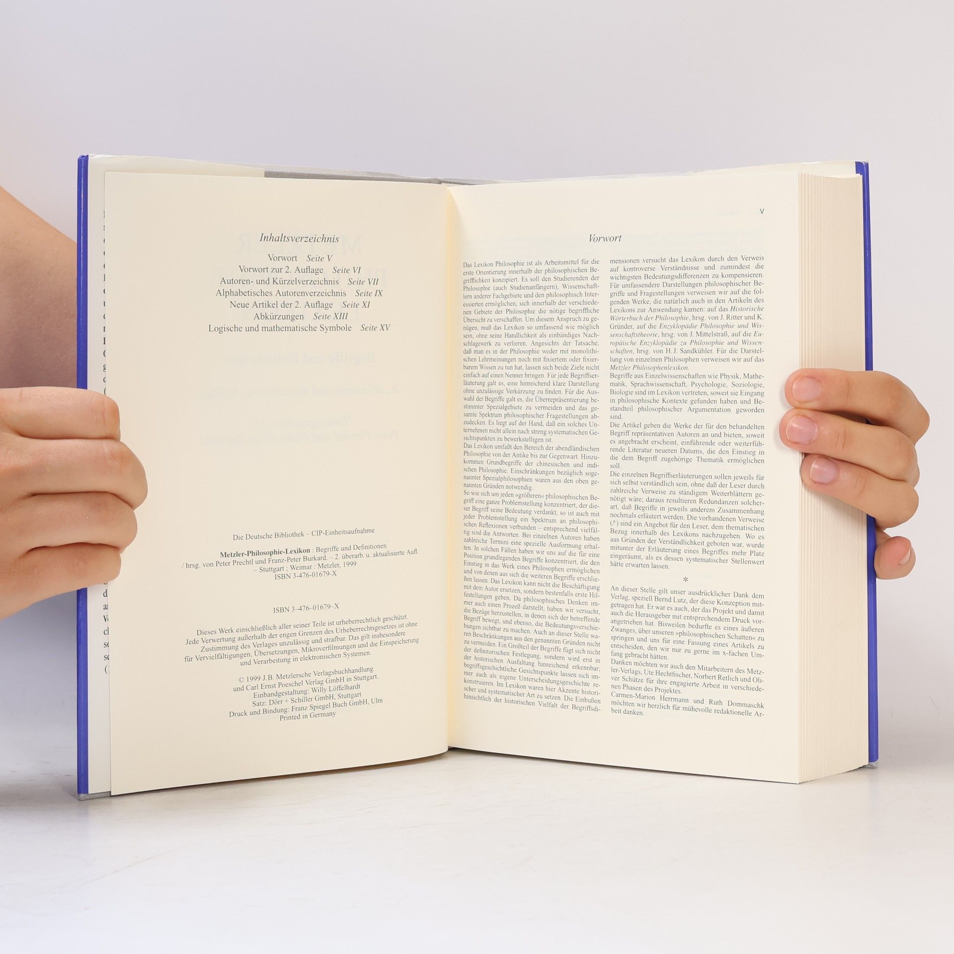 Peter Prechtl Metzler Philosophie Lexikon - 2., erweiterte Auflage