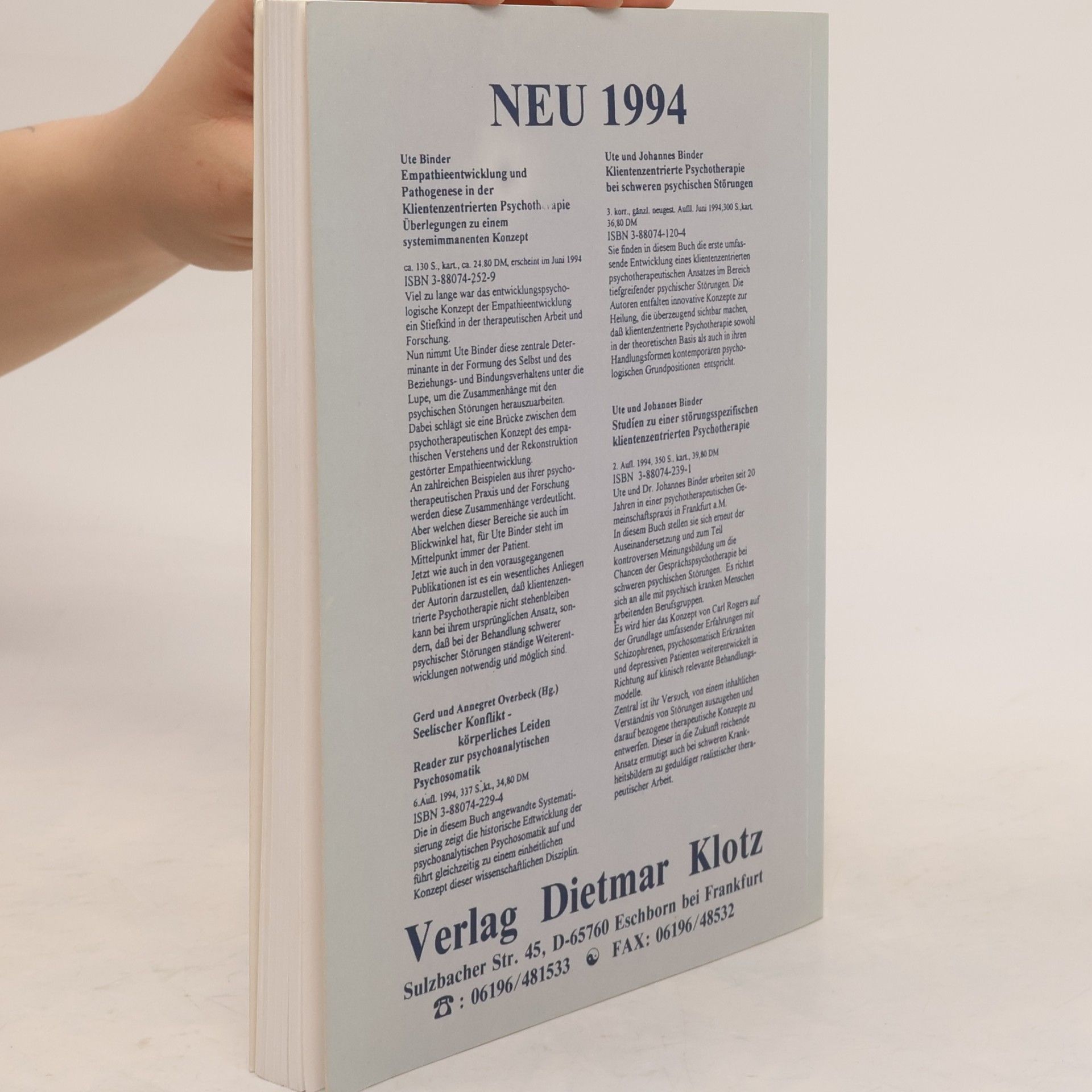 Gerd Overbeck Seelischer Konflikt - körperliches Leiden