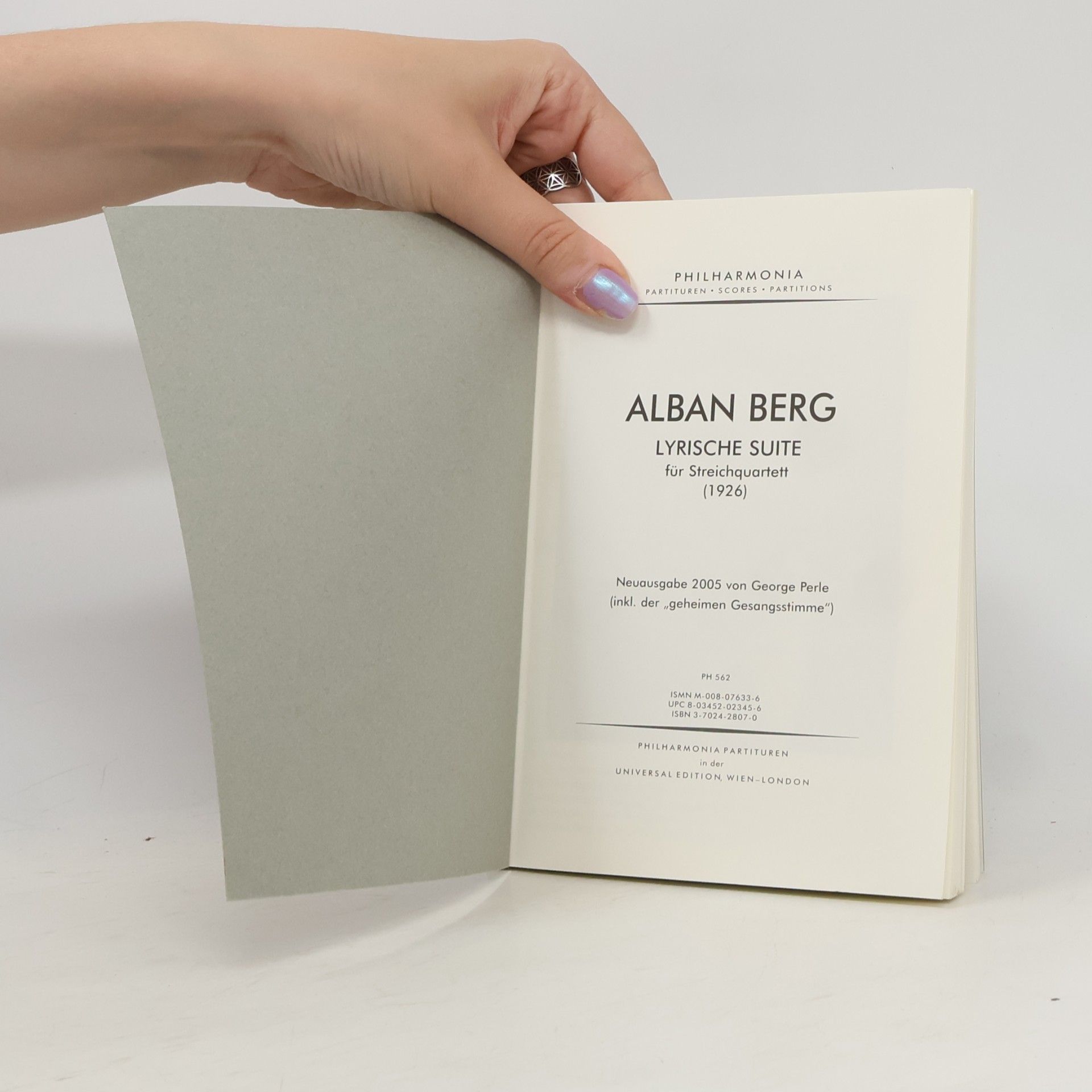Alban Berg Lyrische Suite PH 562