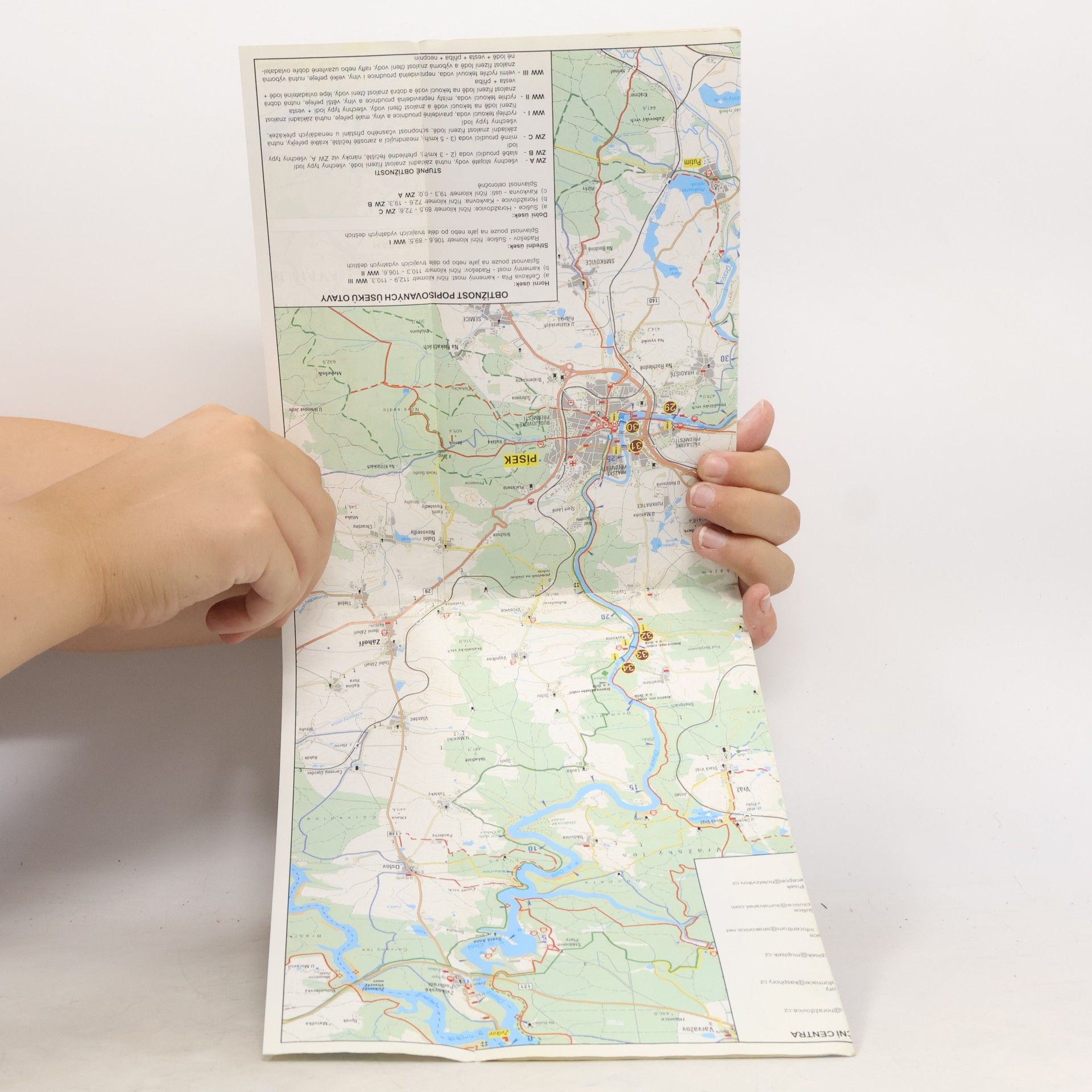 Vodácká mapa: Otava/Čeňkova pila - Zvíkov/1:50 tis.