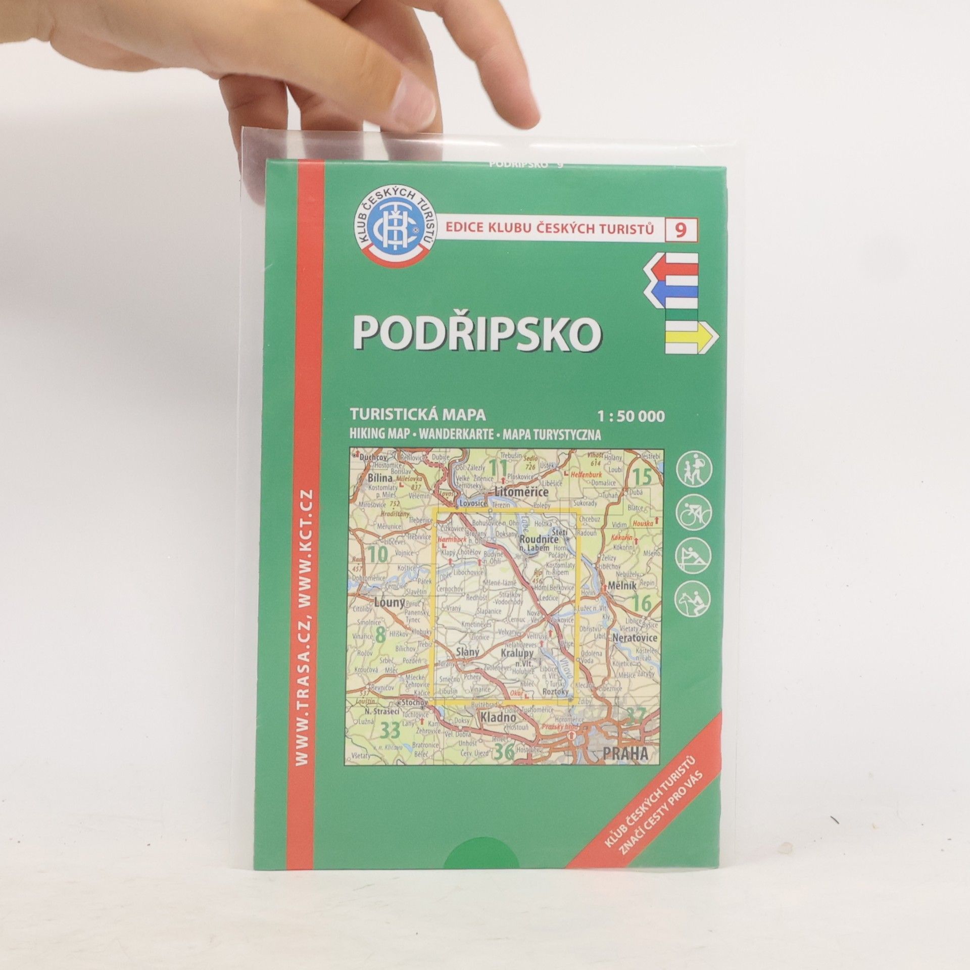 Klub českých turistů ( ) KČT 9 Podřipsko 1:50 000 Turistická mapa