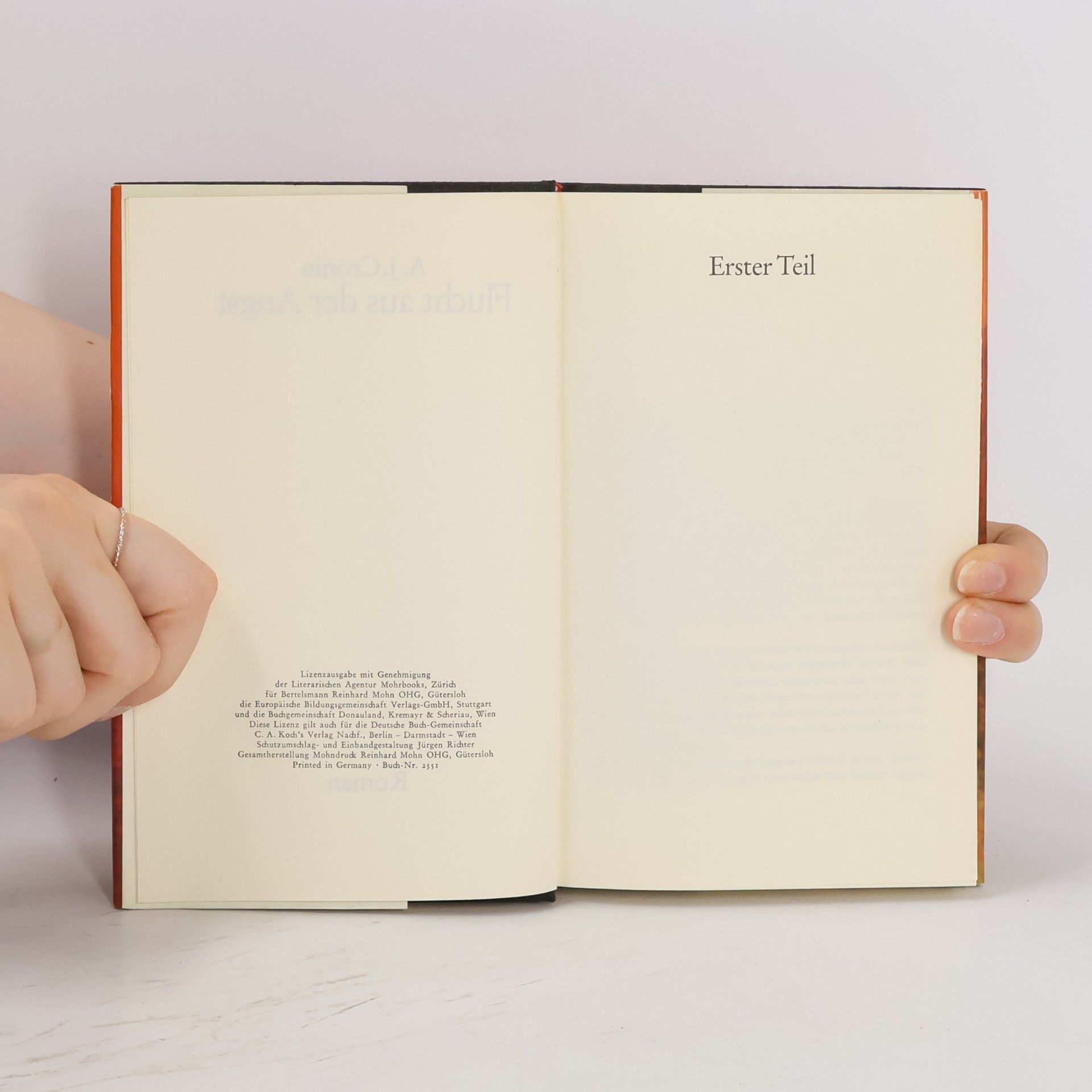 A. J. Cronin Flucht aus der Angst