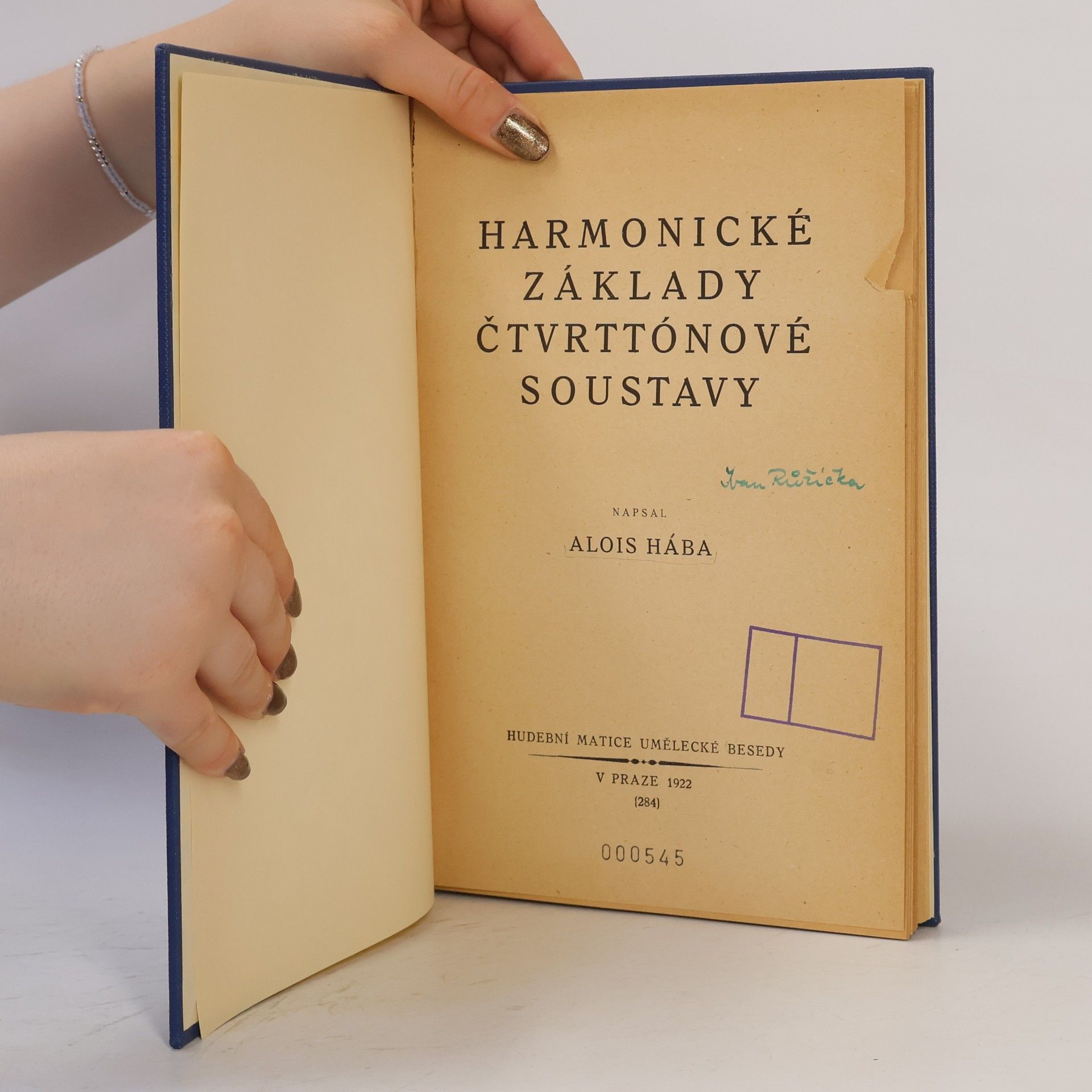 Alois Hába Harmonické základy čtvrtónové soustavy
