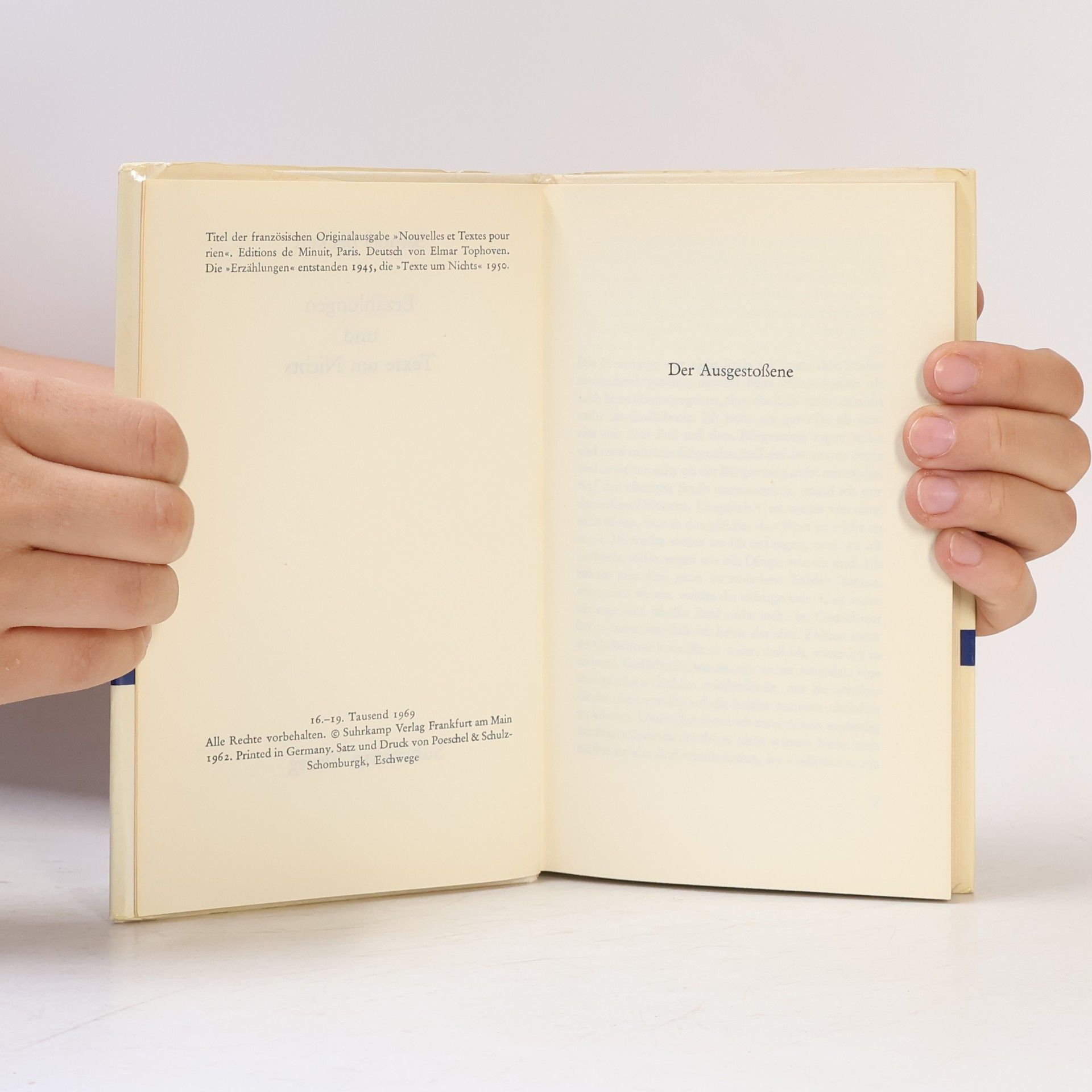 Samuel Beckett Erzählungen und Texte um Nichts