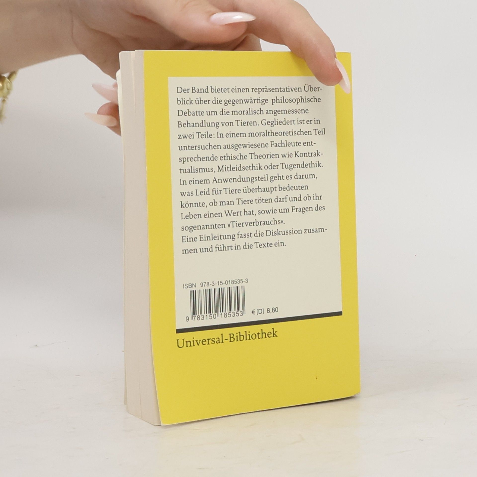 Ursula Wolf Texte zur Tierethik