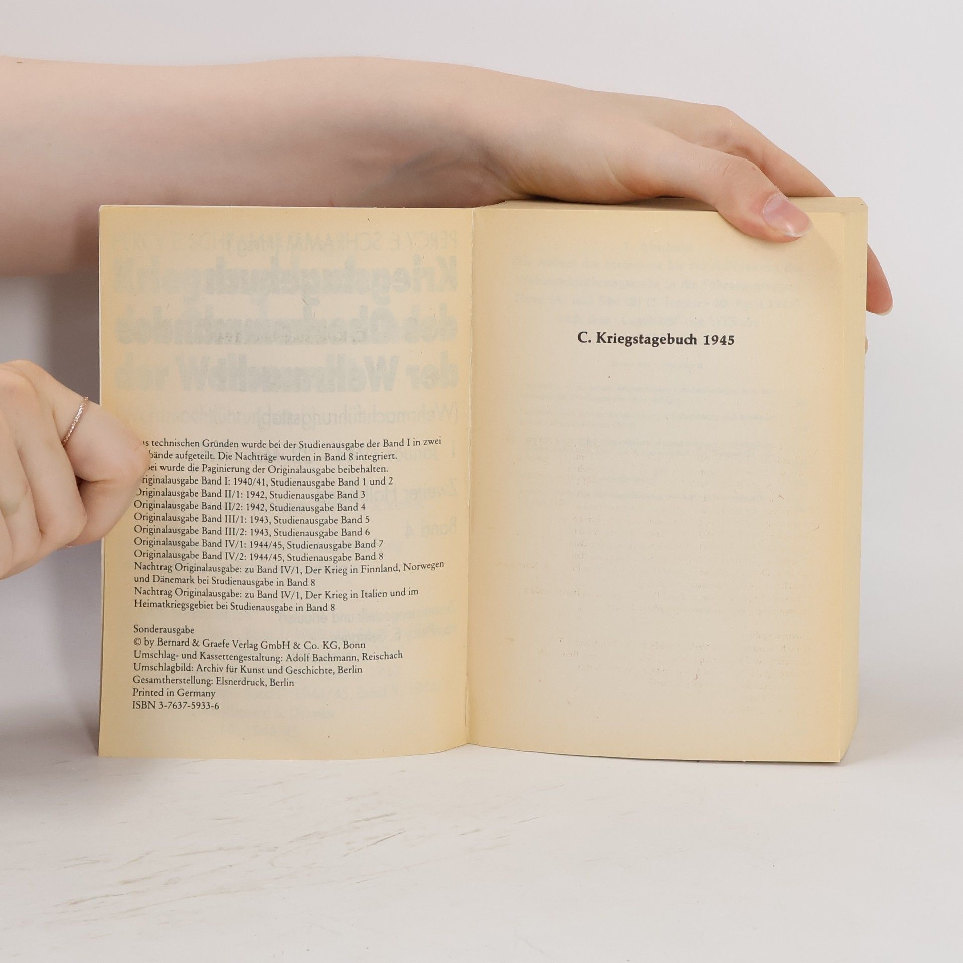 Percy Ernst Schramm Kriegstagebuch des Oberkommandos der Wehrmacht 1944-1945. Teilband 2. 8