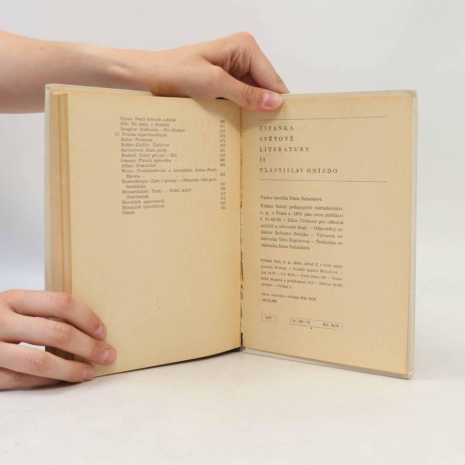 Vlastislav Hnízdo Čítanka světové literatury II.