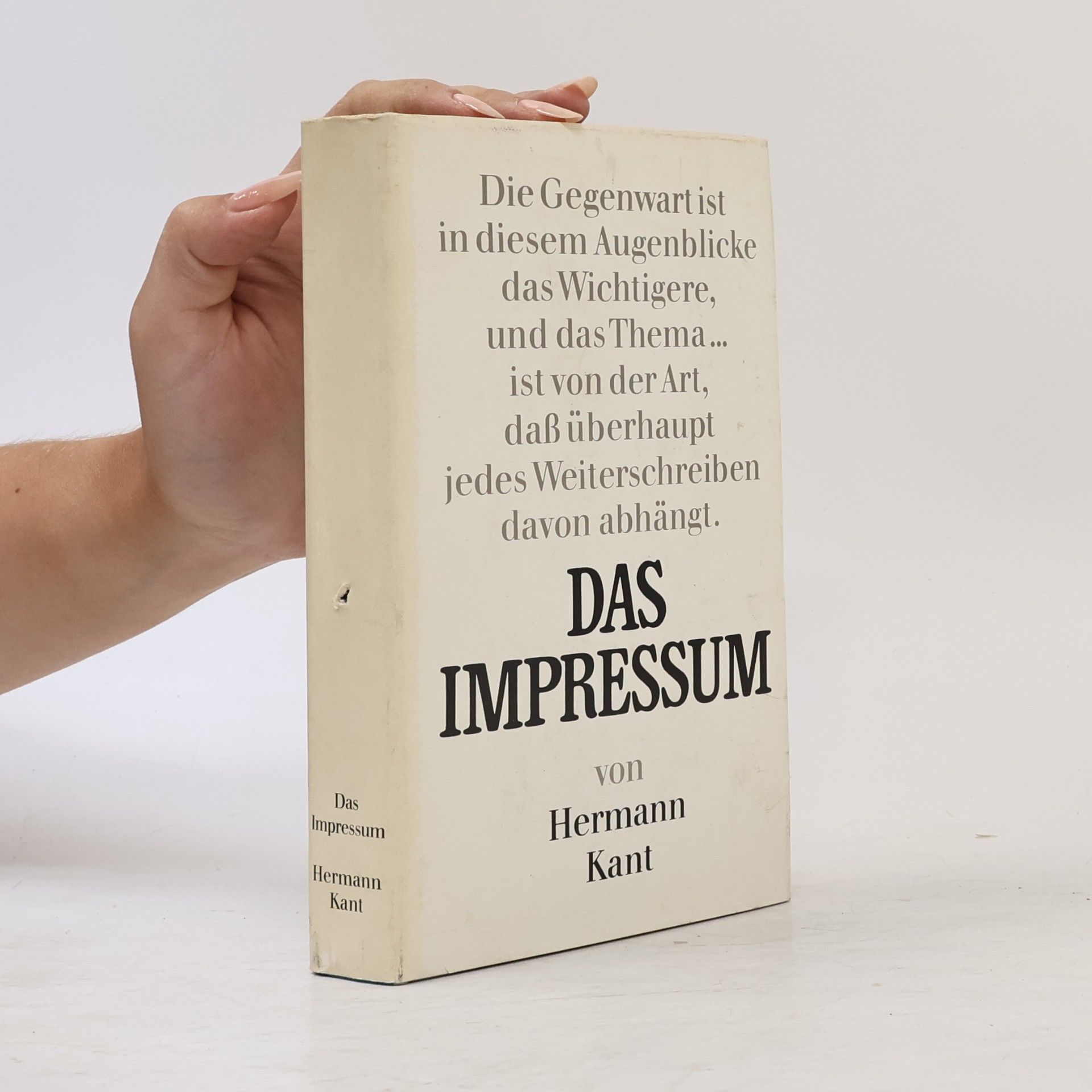 Hermann Kant Das Impressum