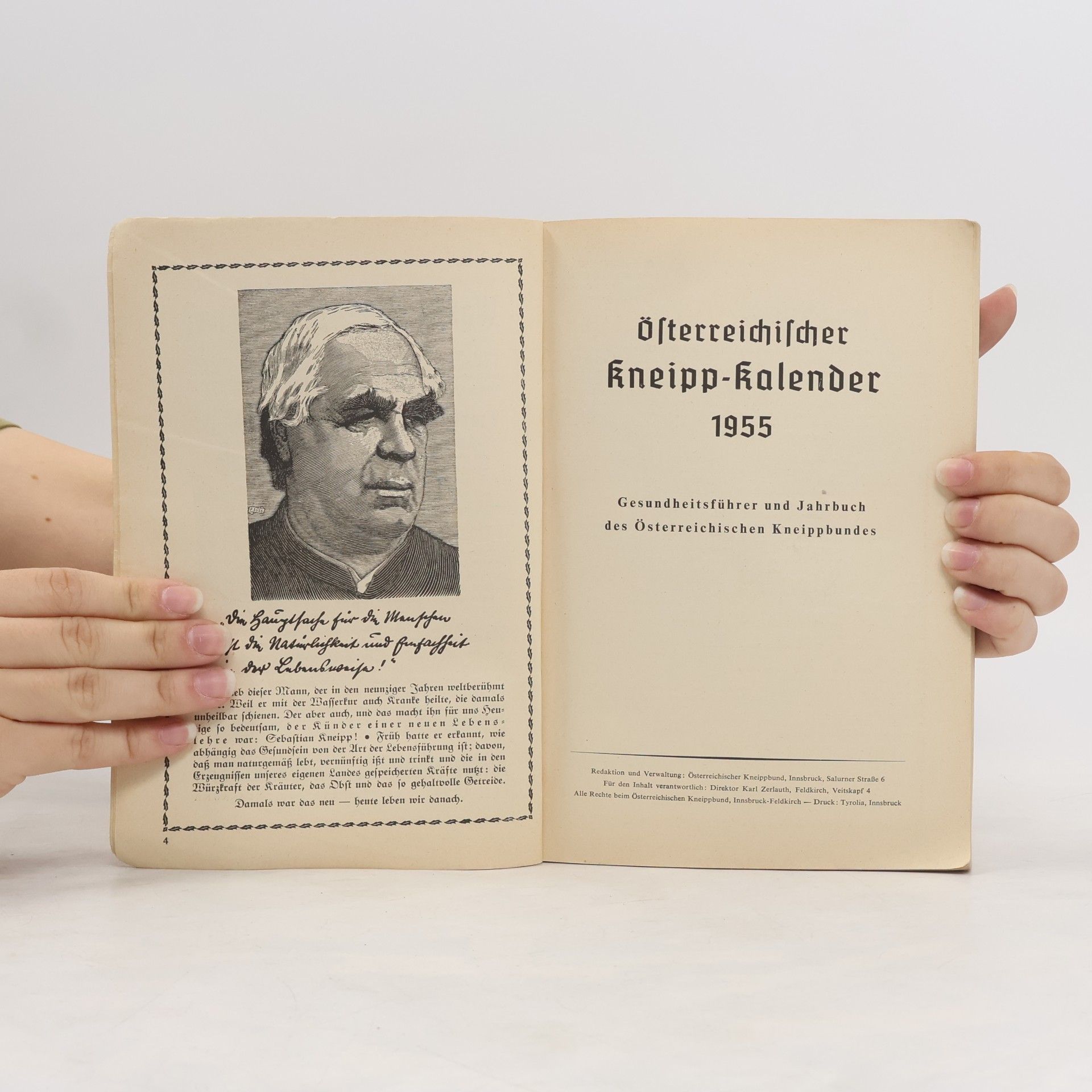 Autorenkollektiv Österreichischer Kneipp-Kalender 1955