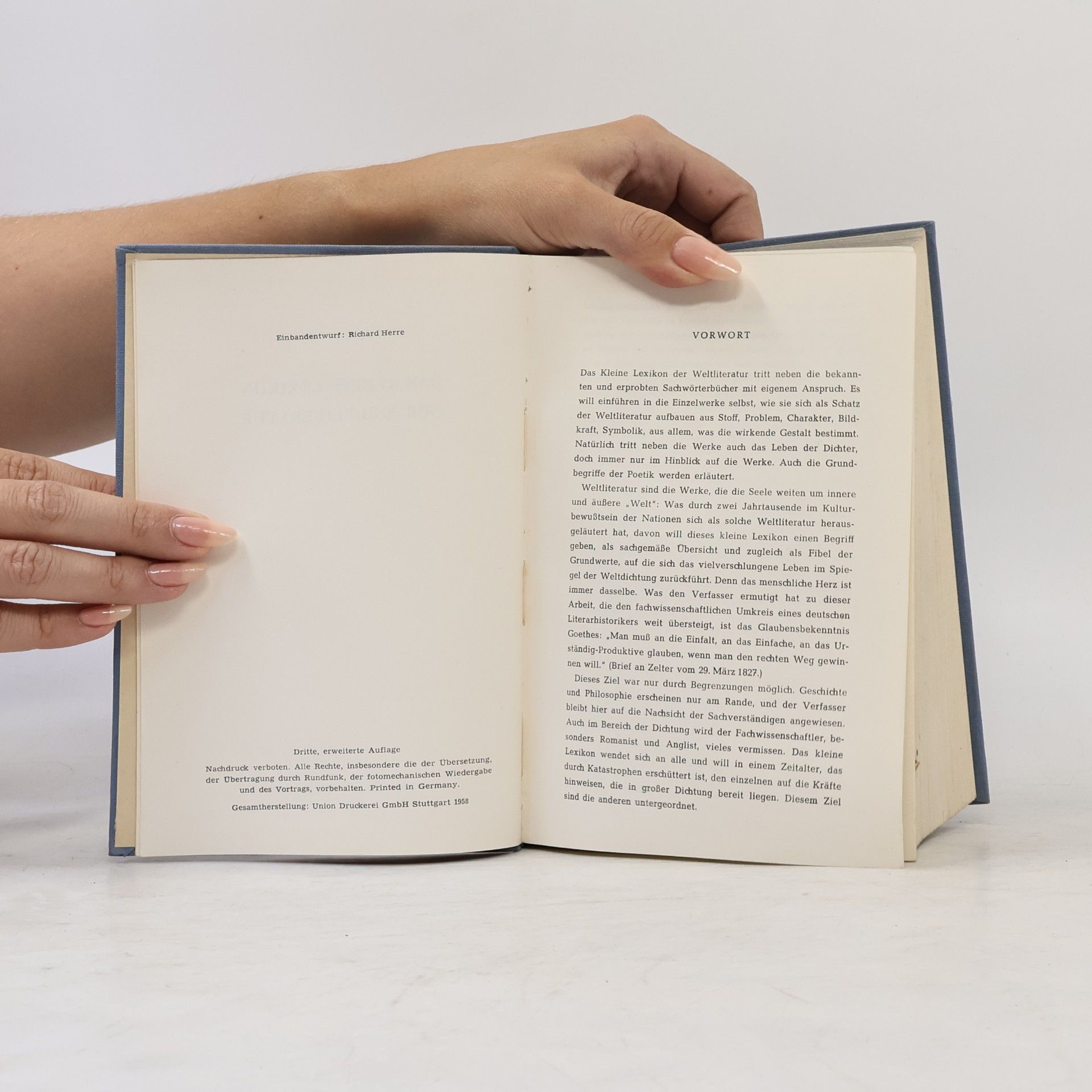 Hermann Das kleine Lexikon der Weltliteratur.
