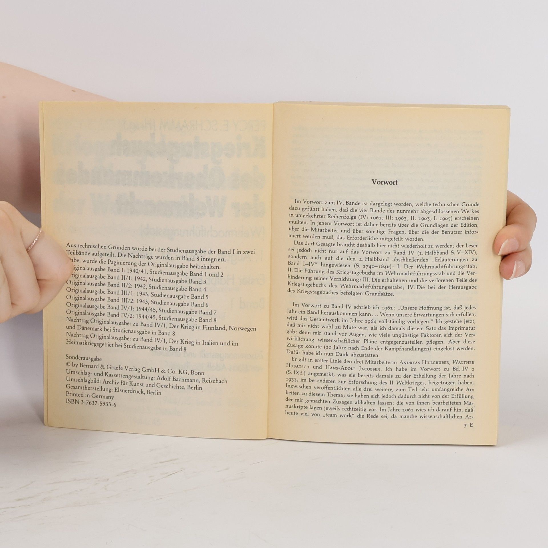 Percy Ernst Schramm Kriegstagebuch des Oberkommandos der Wehrmacht 1940-1941. Teilband 1. 1