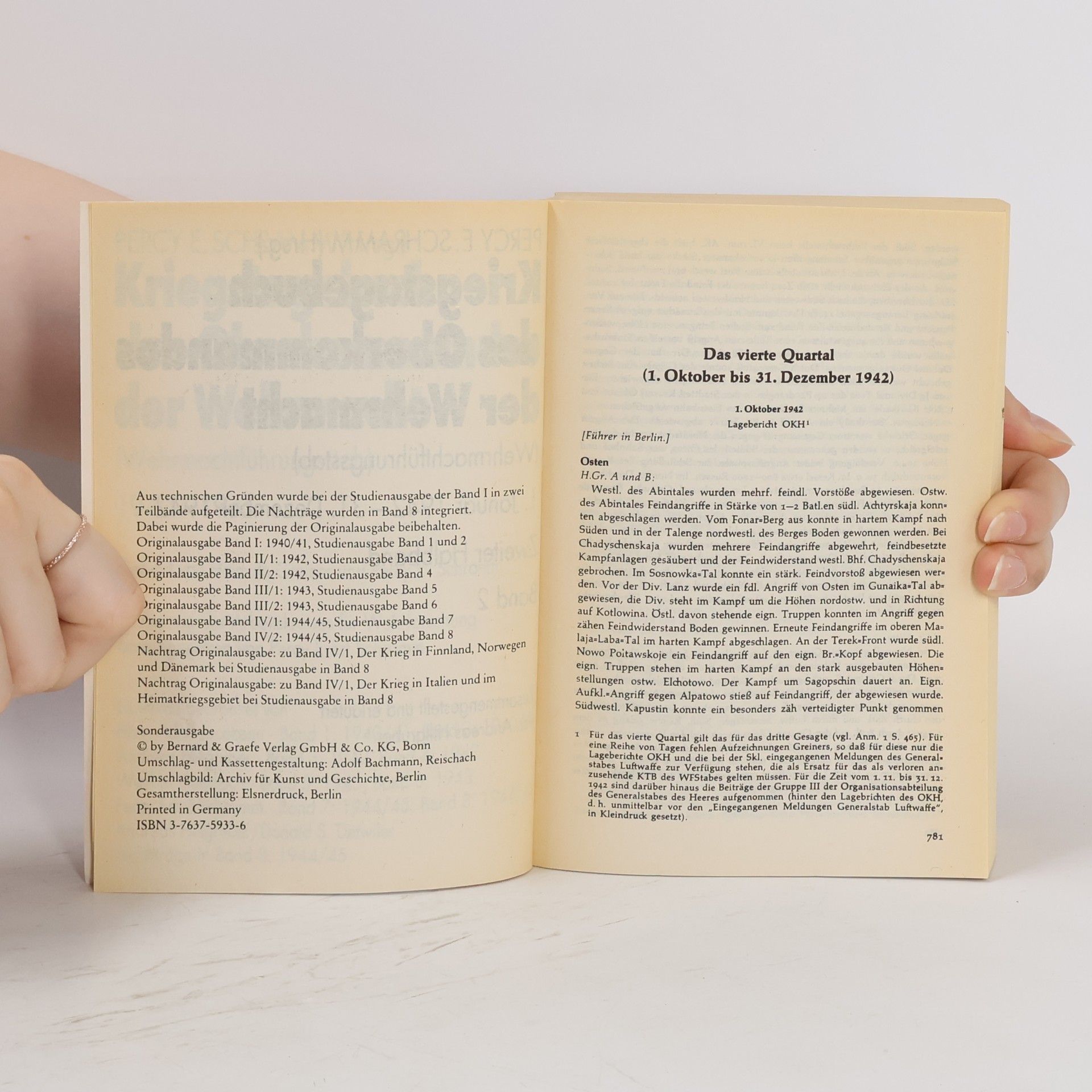Percy Ernst Schramm Kriegstagebuch des Oberkommandos der Wehrmacht 1942. Teilband 2. 4