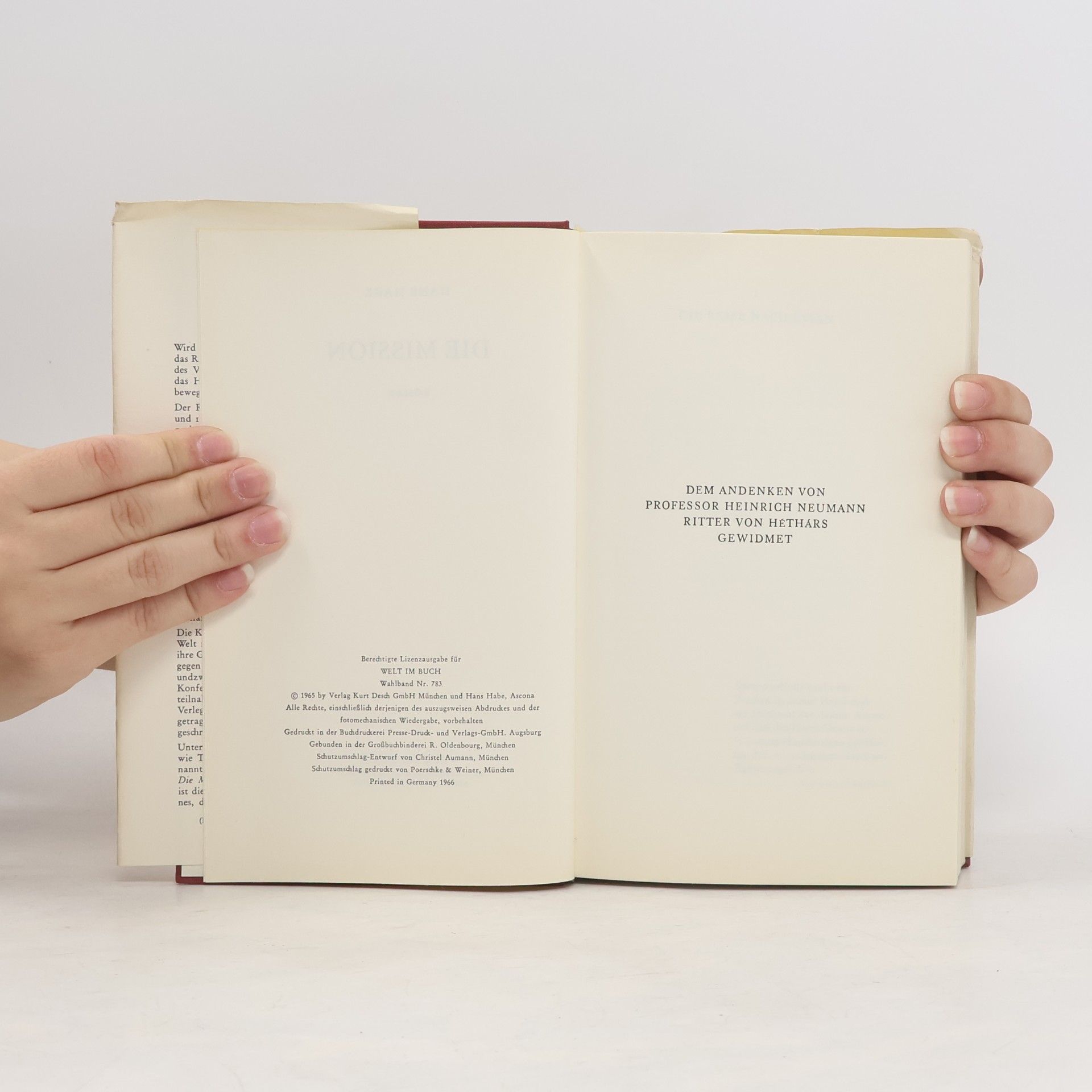 Hans Habe Die Mission