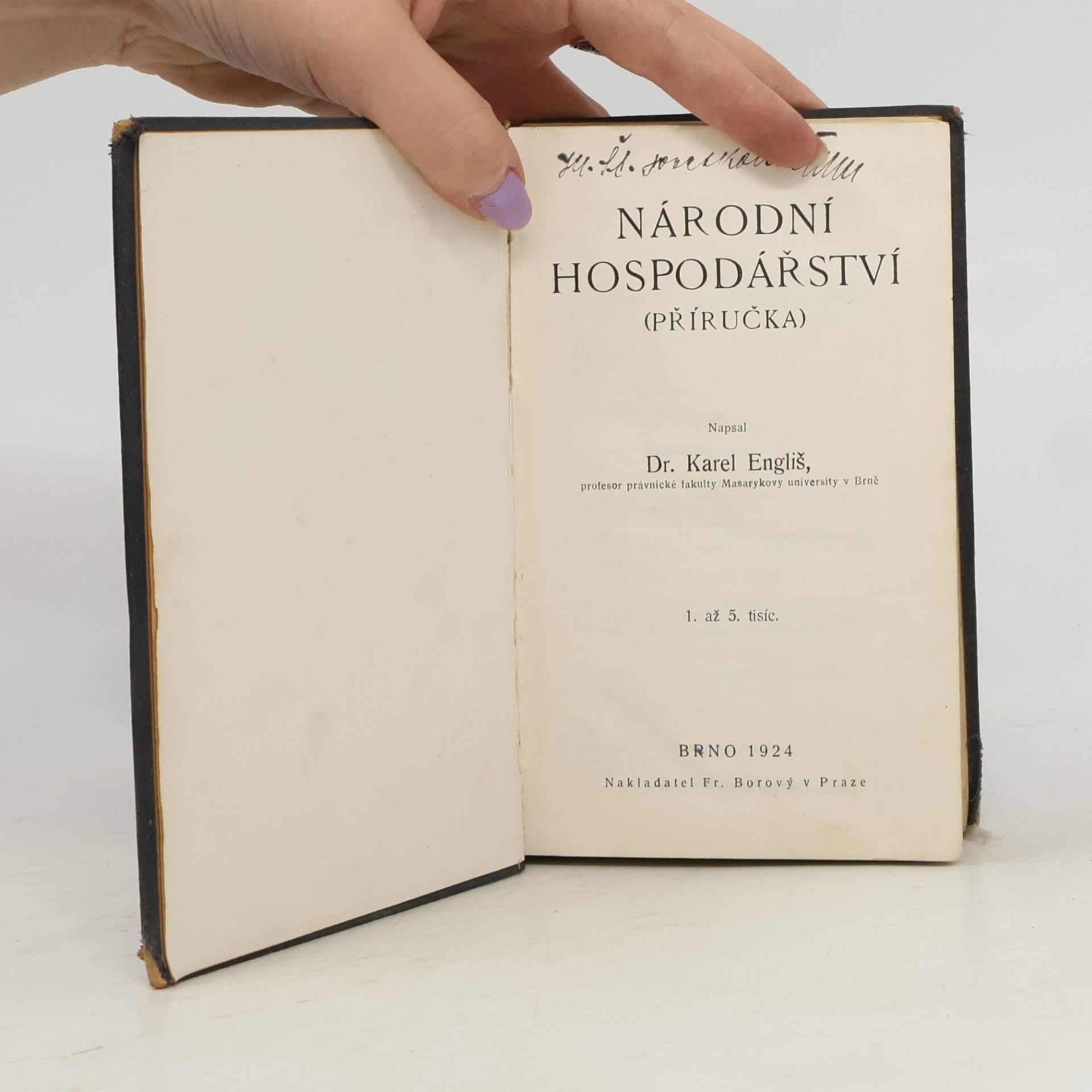 Karel Engliš Národní hospodářství (Příručka)