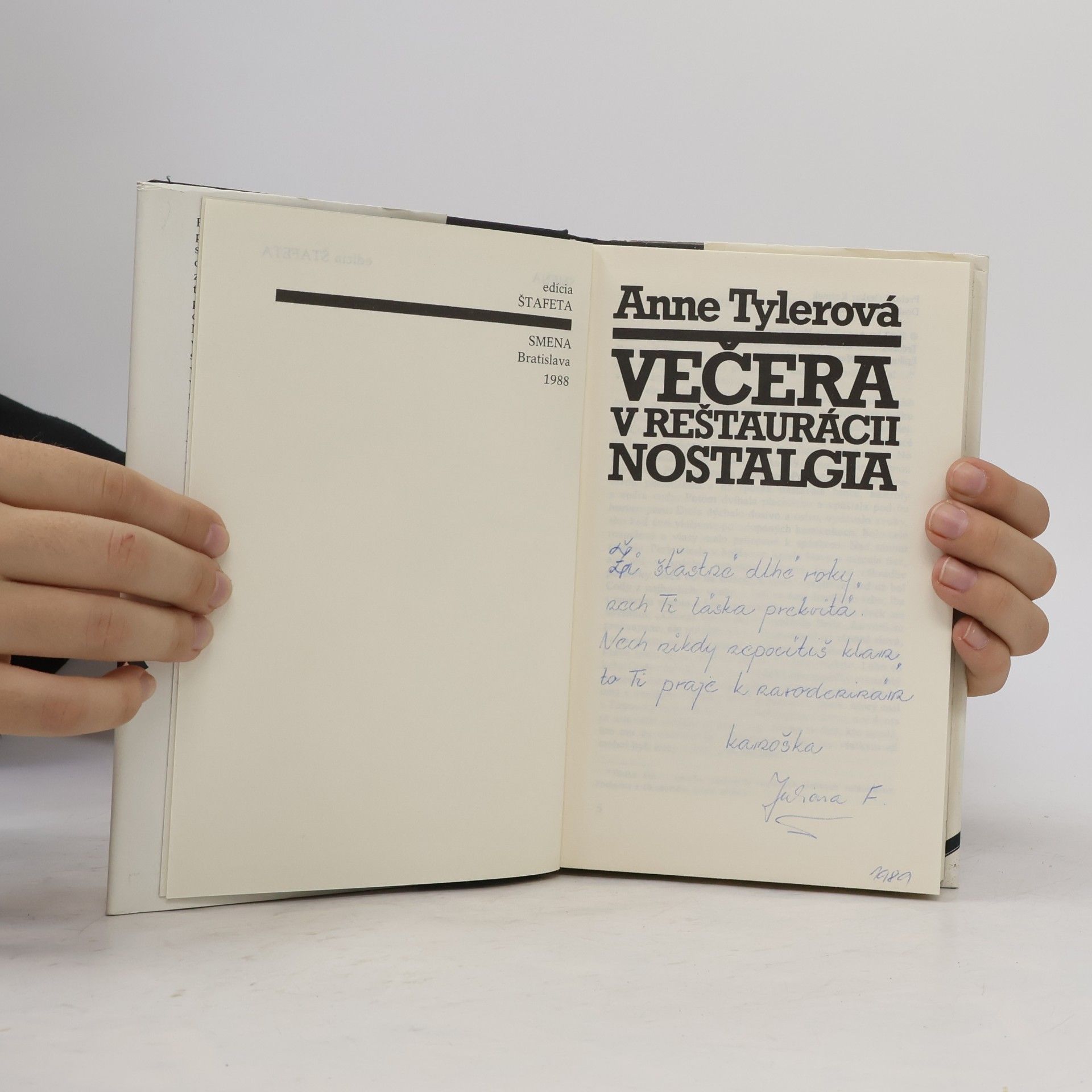 Anne Tyler Večera v reštaurácii Nostalgia