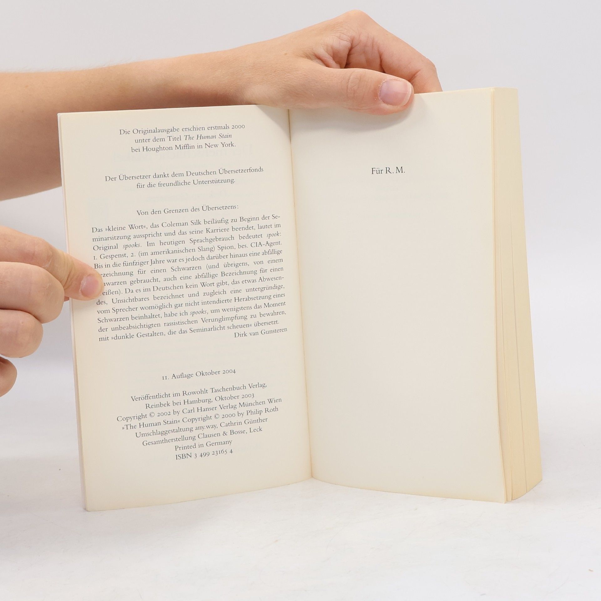 Philip Roth Der menschliche Makel