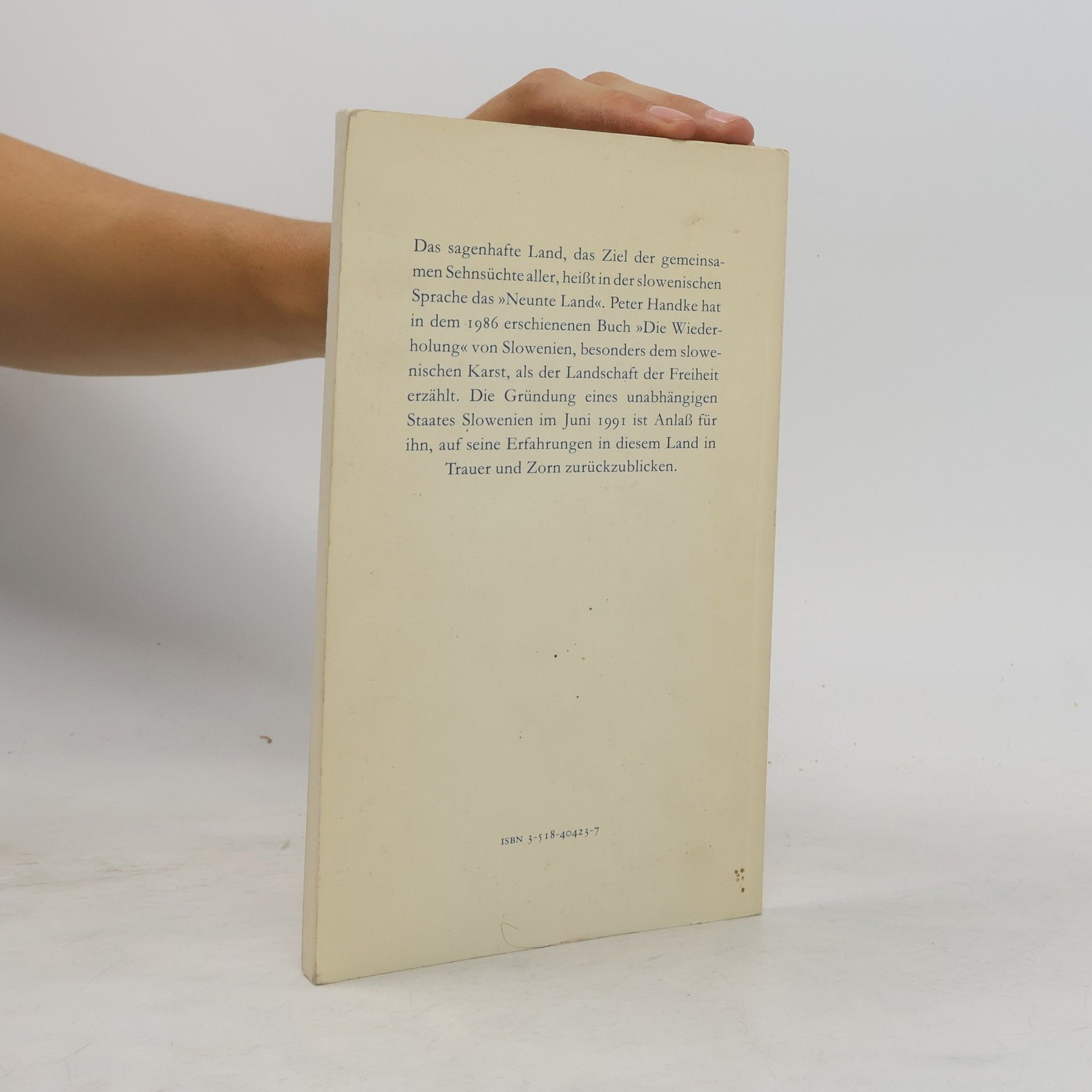 Peter Handke Abschied des Träumers vom Neunten Land