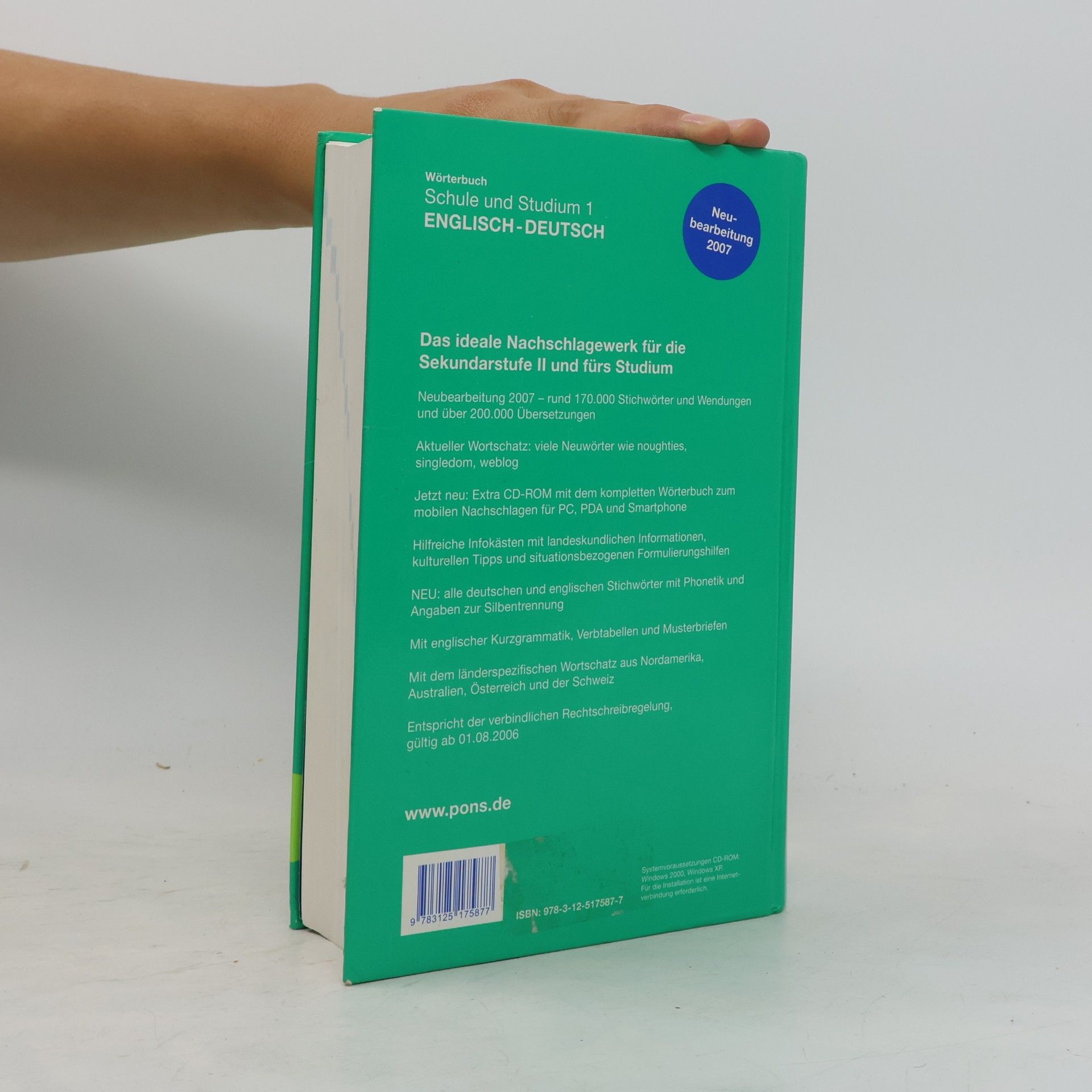 Marieluise Schmitz PONS Wörterbuch für Schule und Studium Englisch-Deutsch