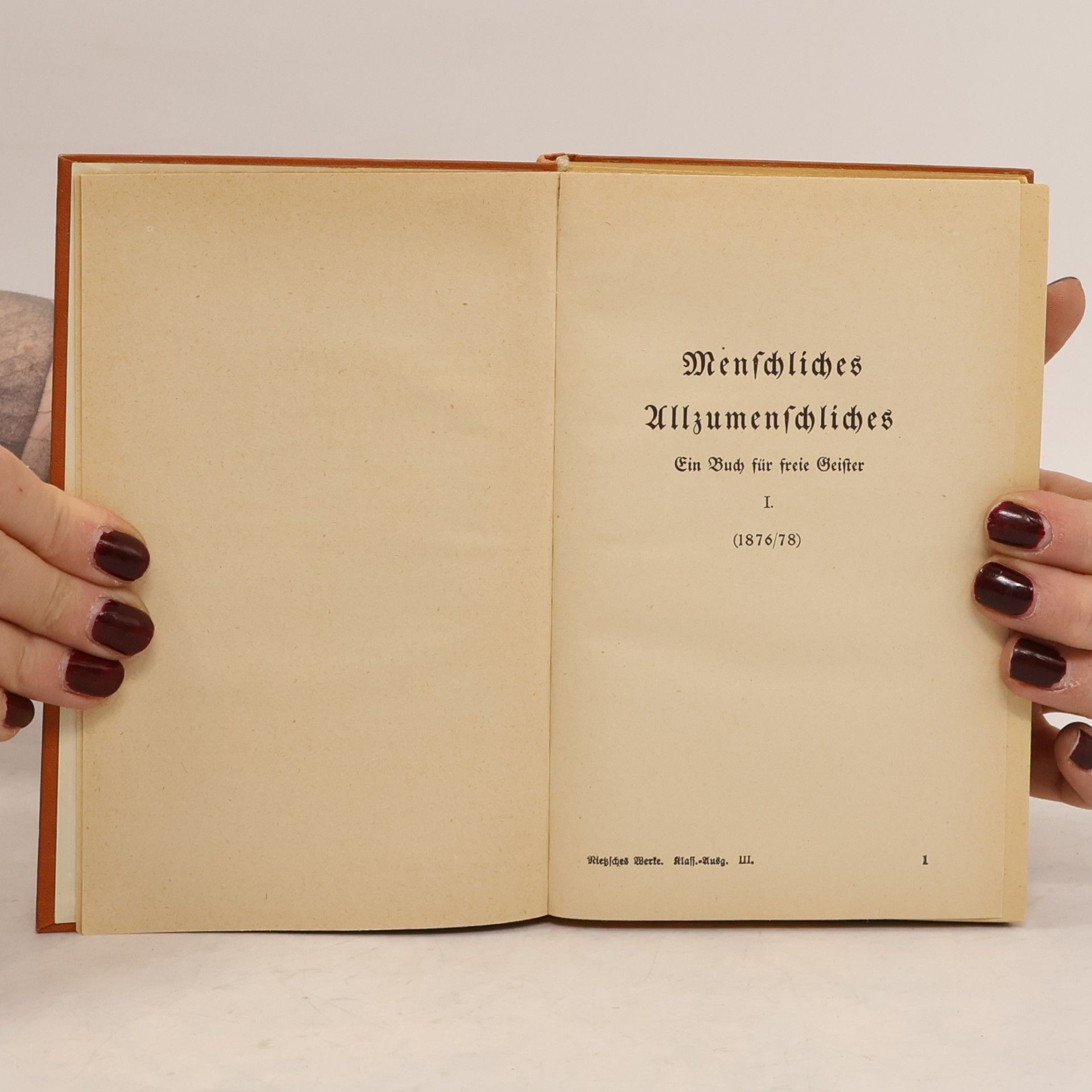 Friedrich Nietzsche Menschliches, allzumenschliches