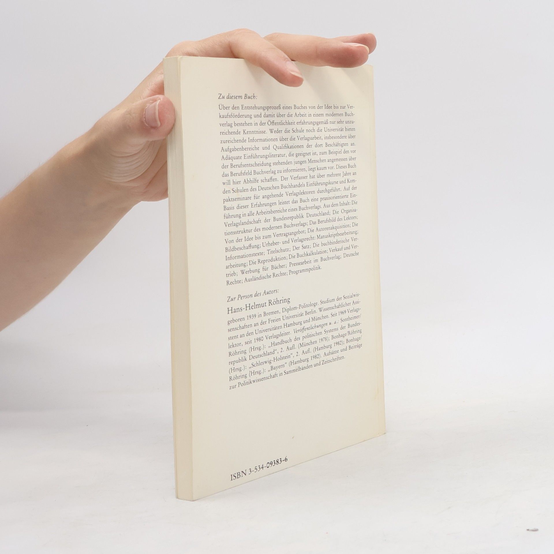 Hans-Helmut Röhring Wie ein Buch entsteht