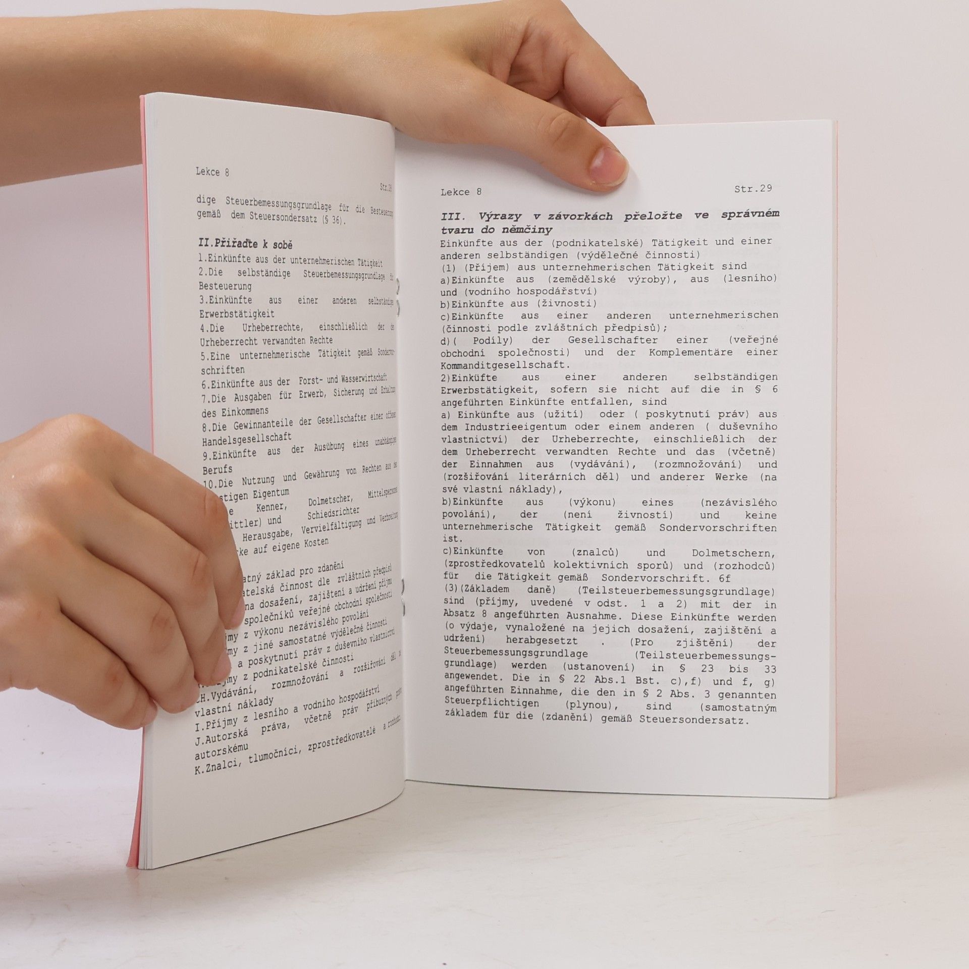 Jana Filipenská Odborná německá terminologie v daních I