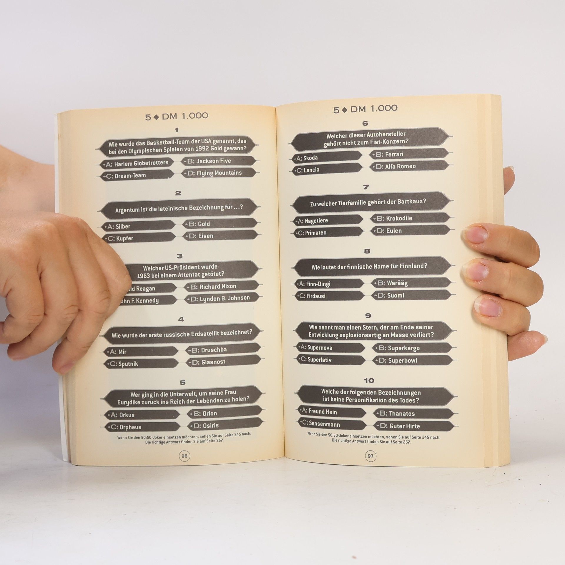 Wer wird Millionär - das Quizbuch