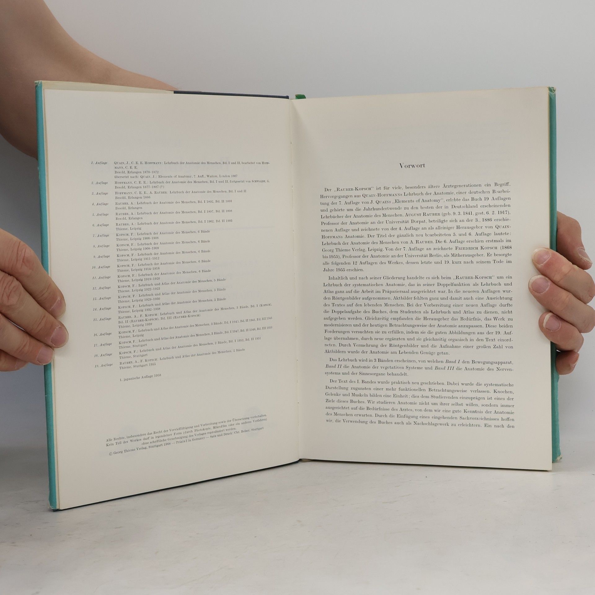 Friedrich Kopsch Lehrbuch und Atlas der Anatomie des Menschen