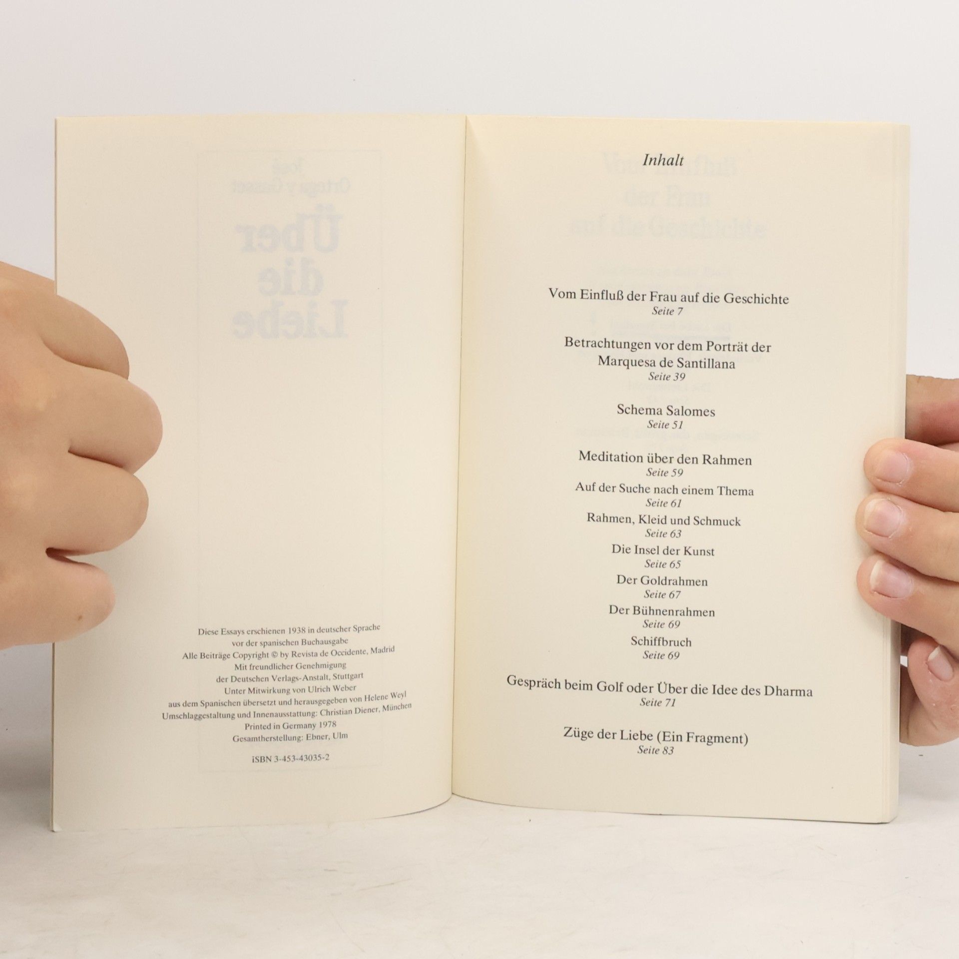 José Ortega y Gasset Über die Liebe