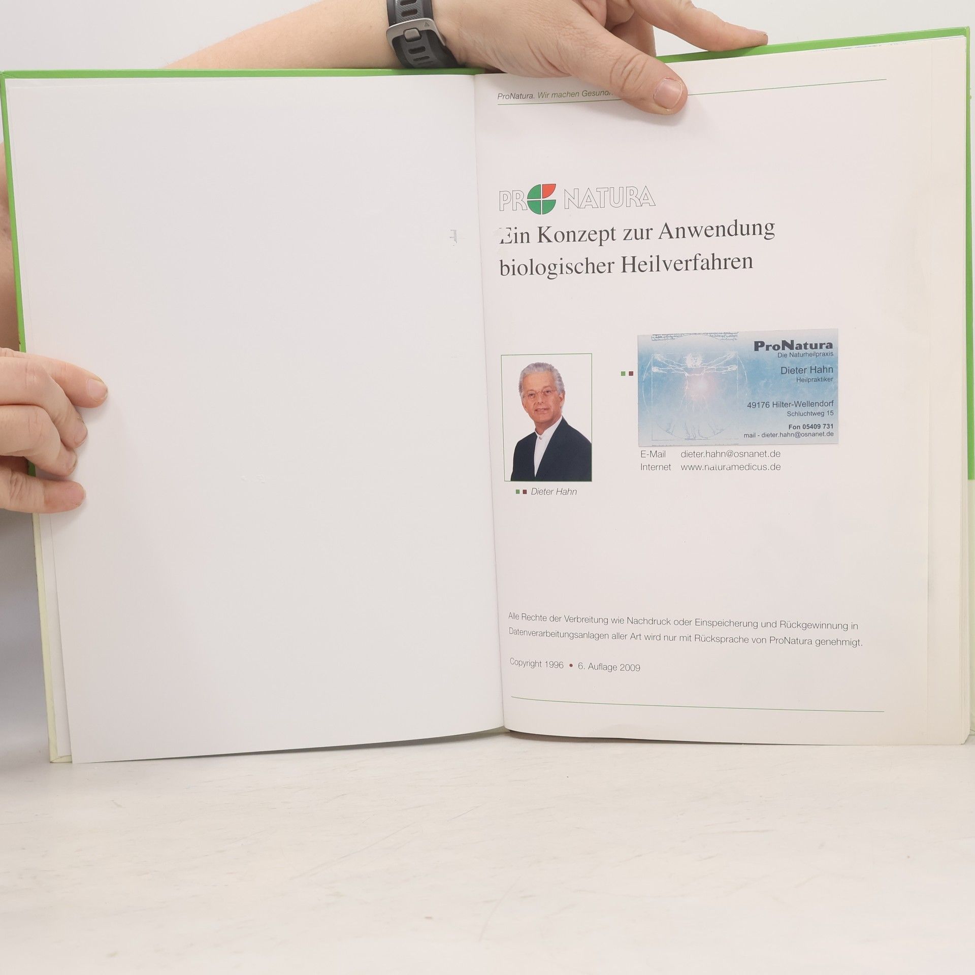 Dieter Hahn Ein Konzept zur Anwendung biologischer Heilverfahren