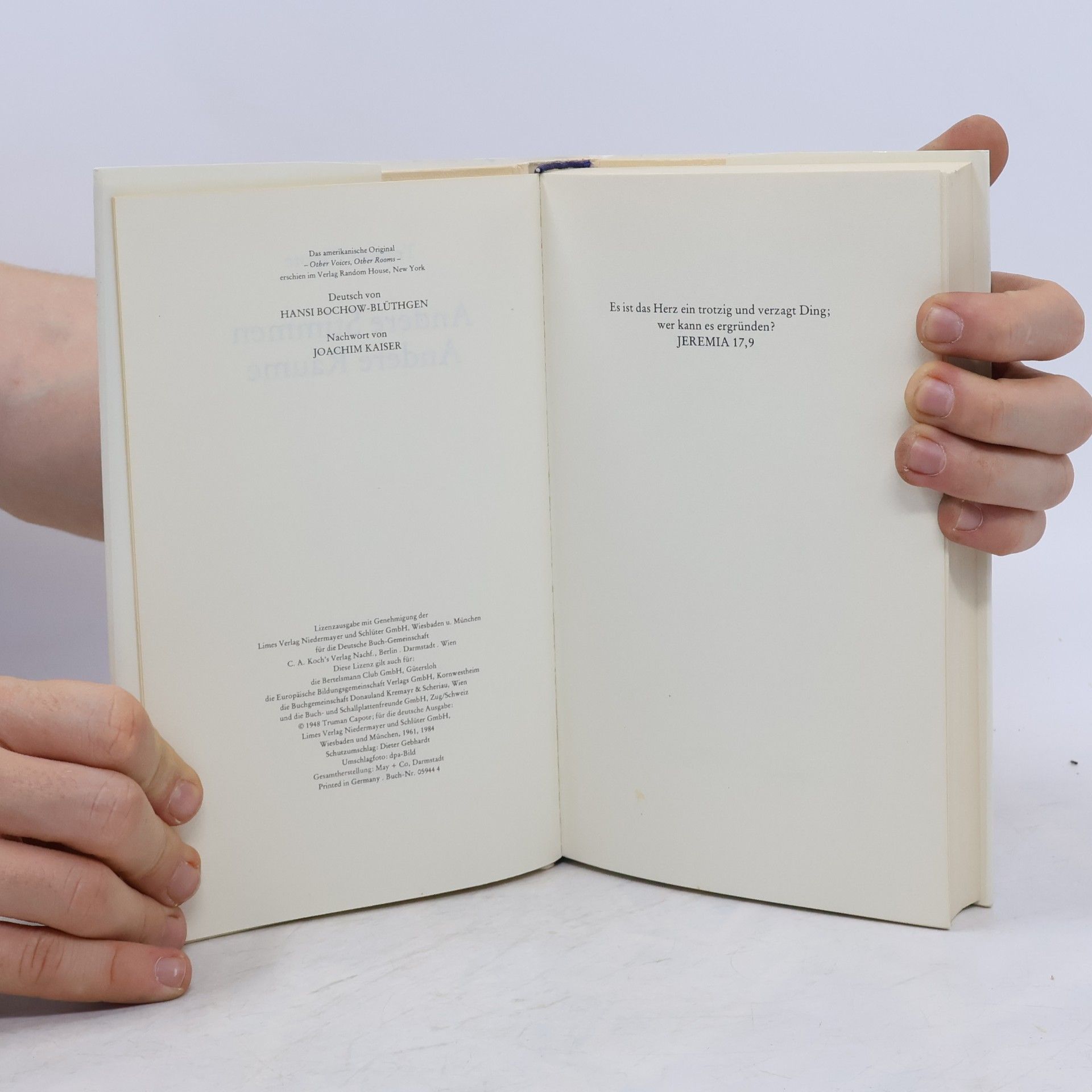 Truman Capote Andere Stimmen. Andere Räume