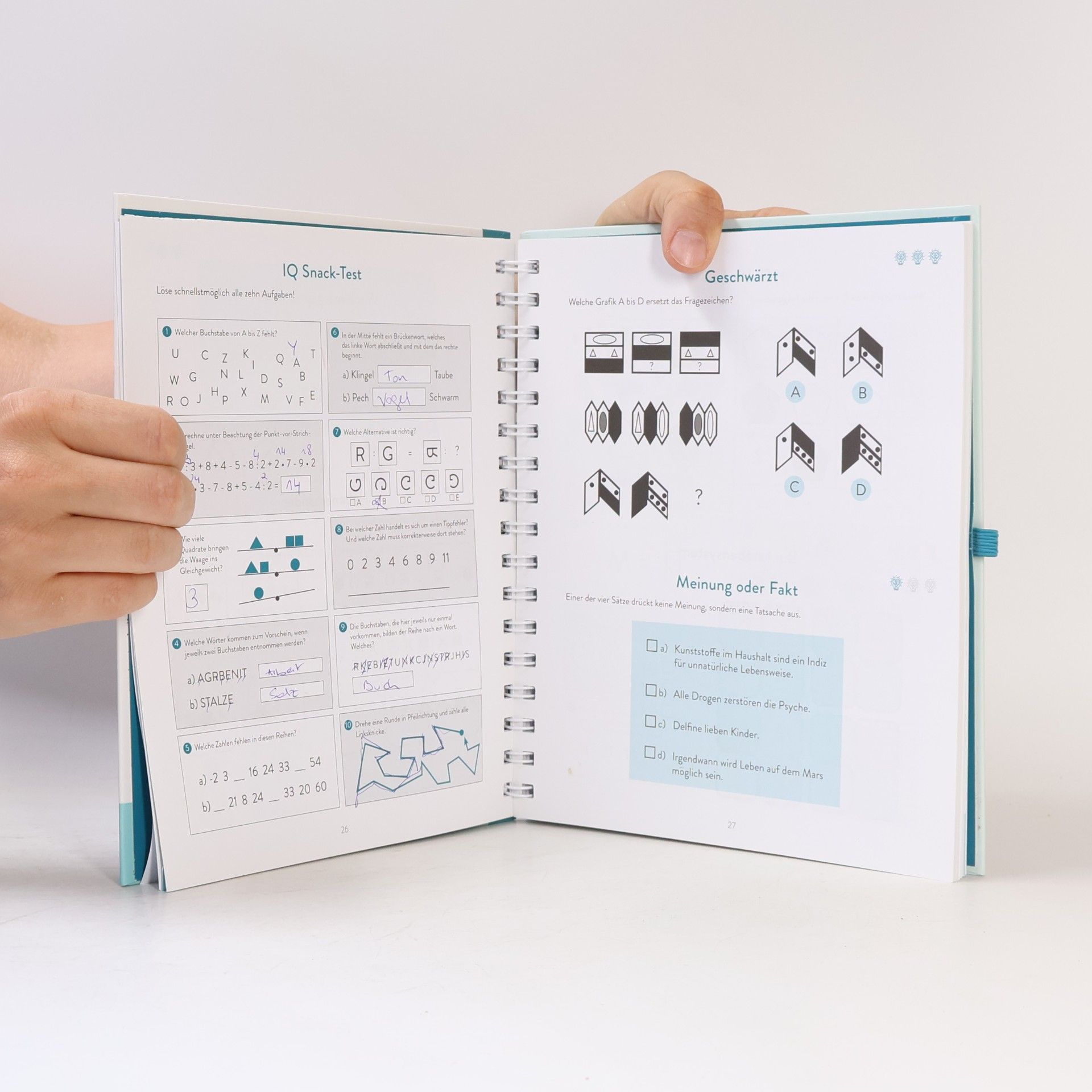 Simon-Martin Banck Brain Games - IQ-Rätsel für Erwachsene. Rätselbuch mit über 180 kniffligen Intelligenztests und praktischer Stiftlasche