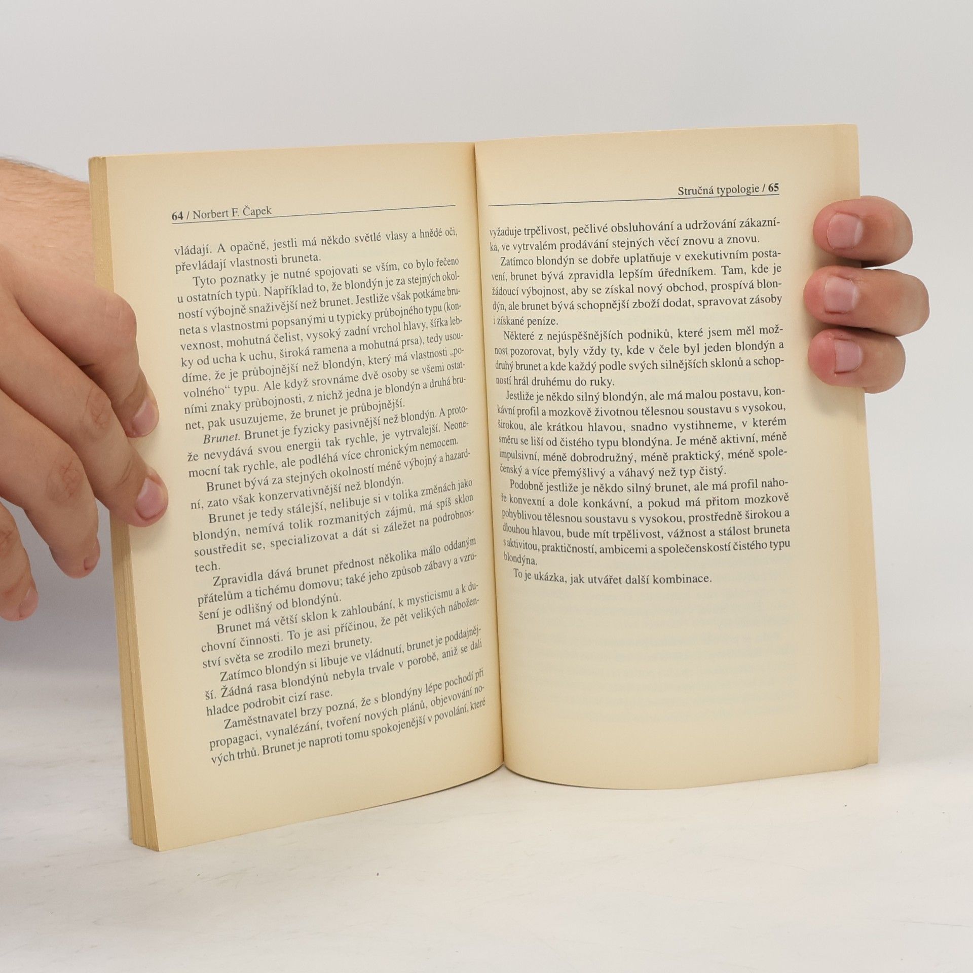 Norbert Čapek Stručná typologie