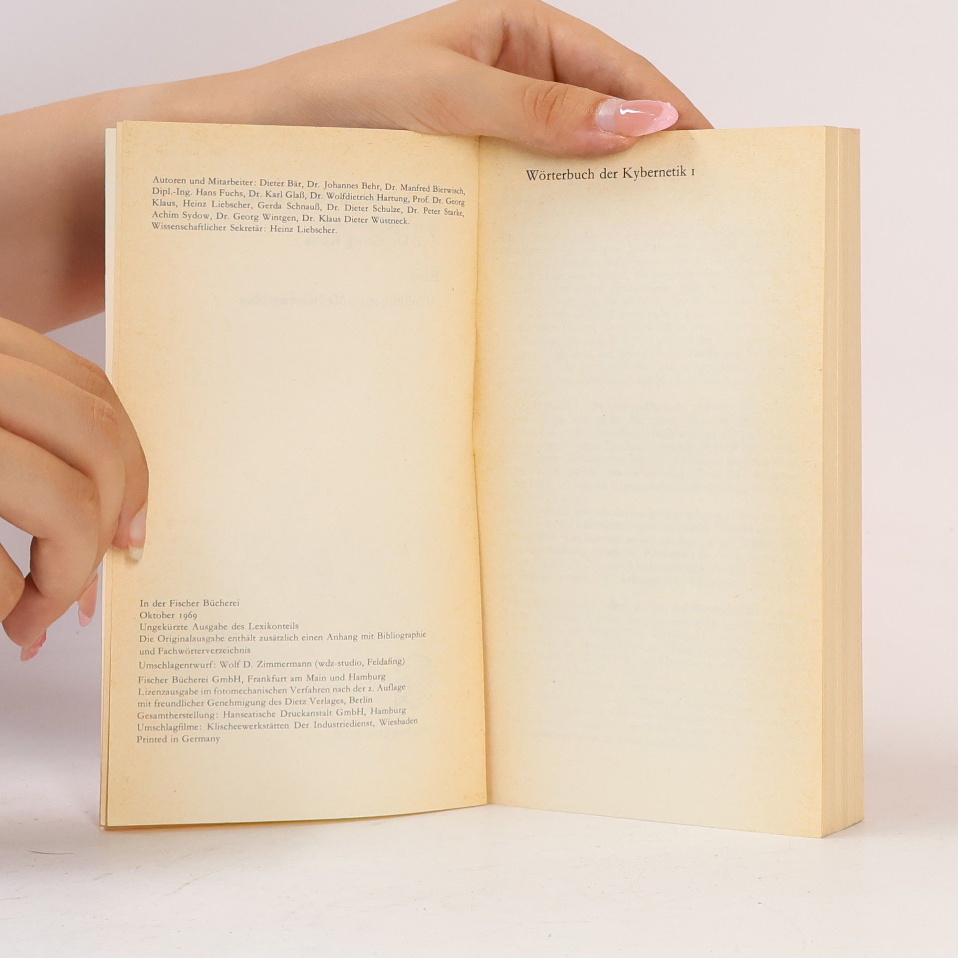 Klaus-Georg Wey Wörterbuch der Kybernetik 1. A-M