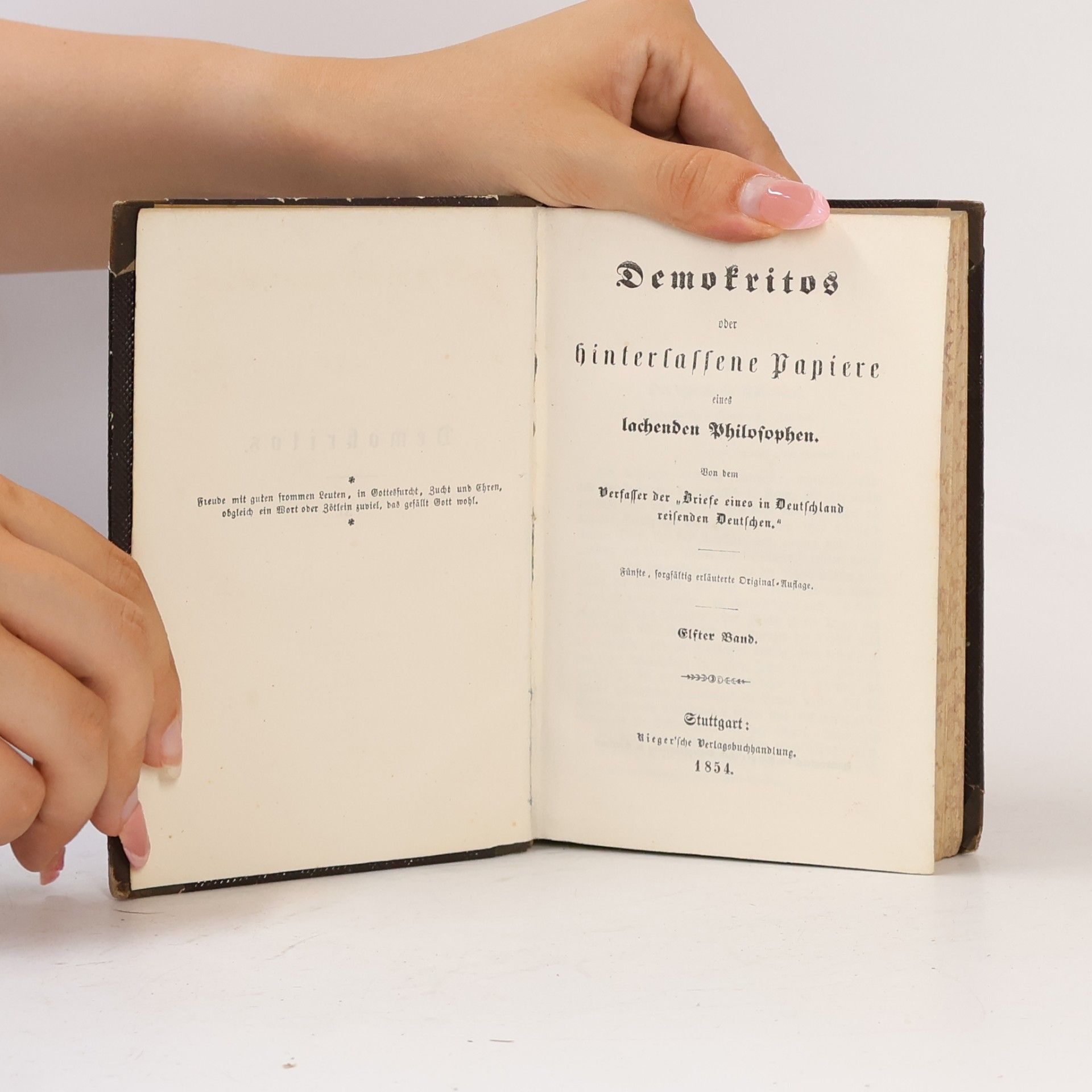 Karl Julius Weber Demokritos oder hinterlassene Papiere eines lachenden Philosophe 11-12