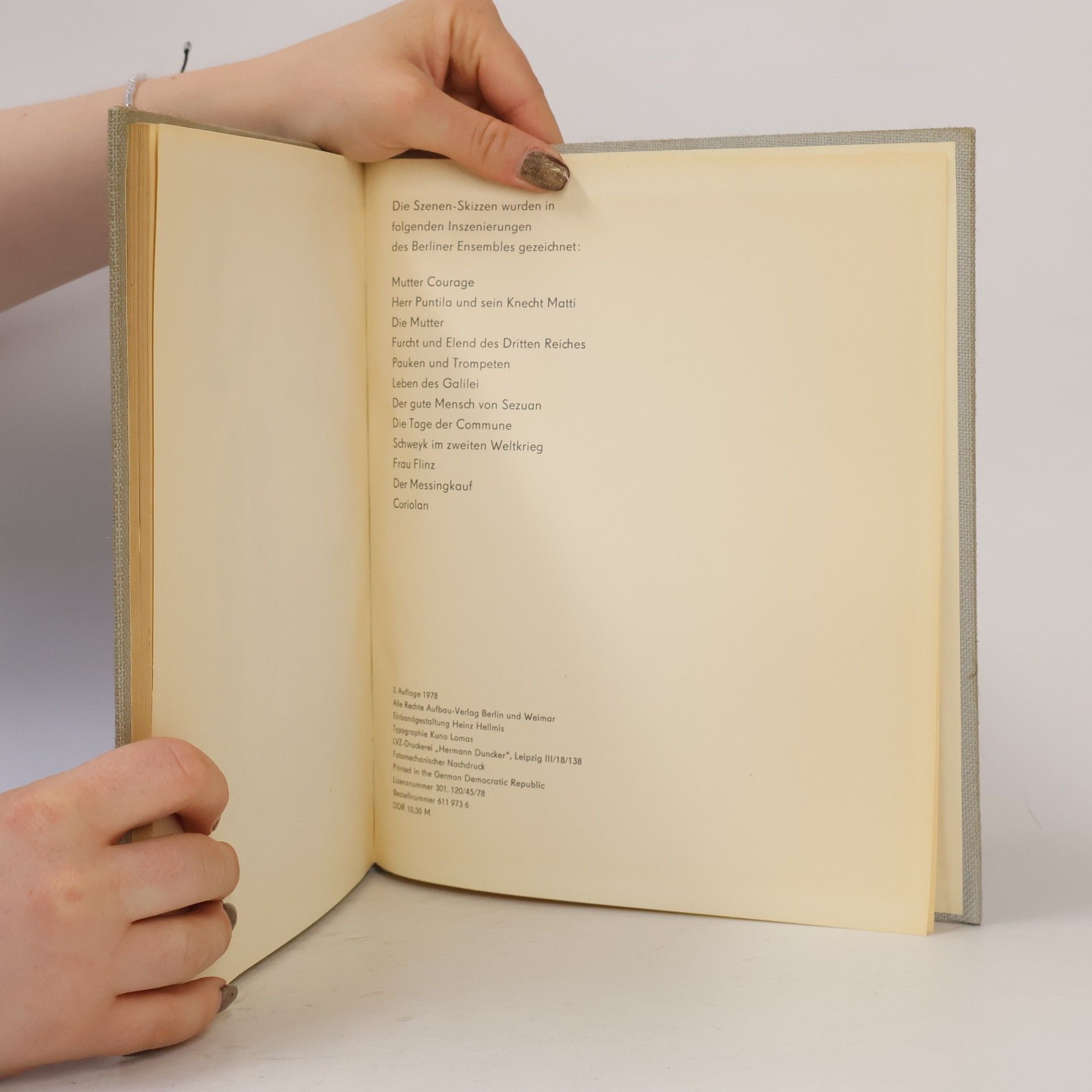 Herbert Sandberg Mein Brecht Skizzenbuch