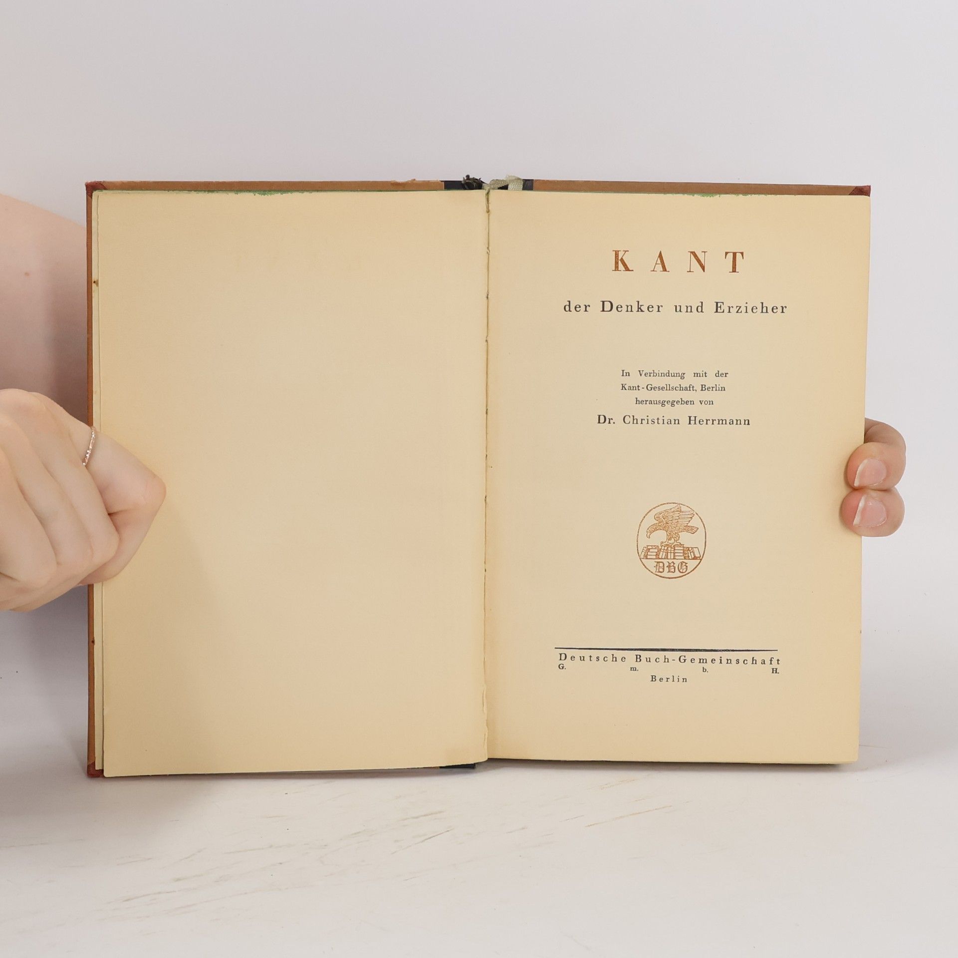 Christian Herrmann Kant, der Denker und Erzieher