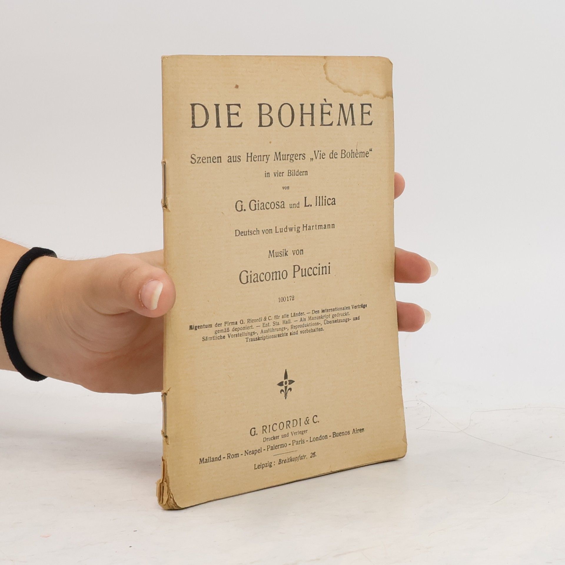 Giocomo Puccini Die Boheme