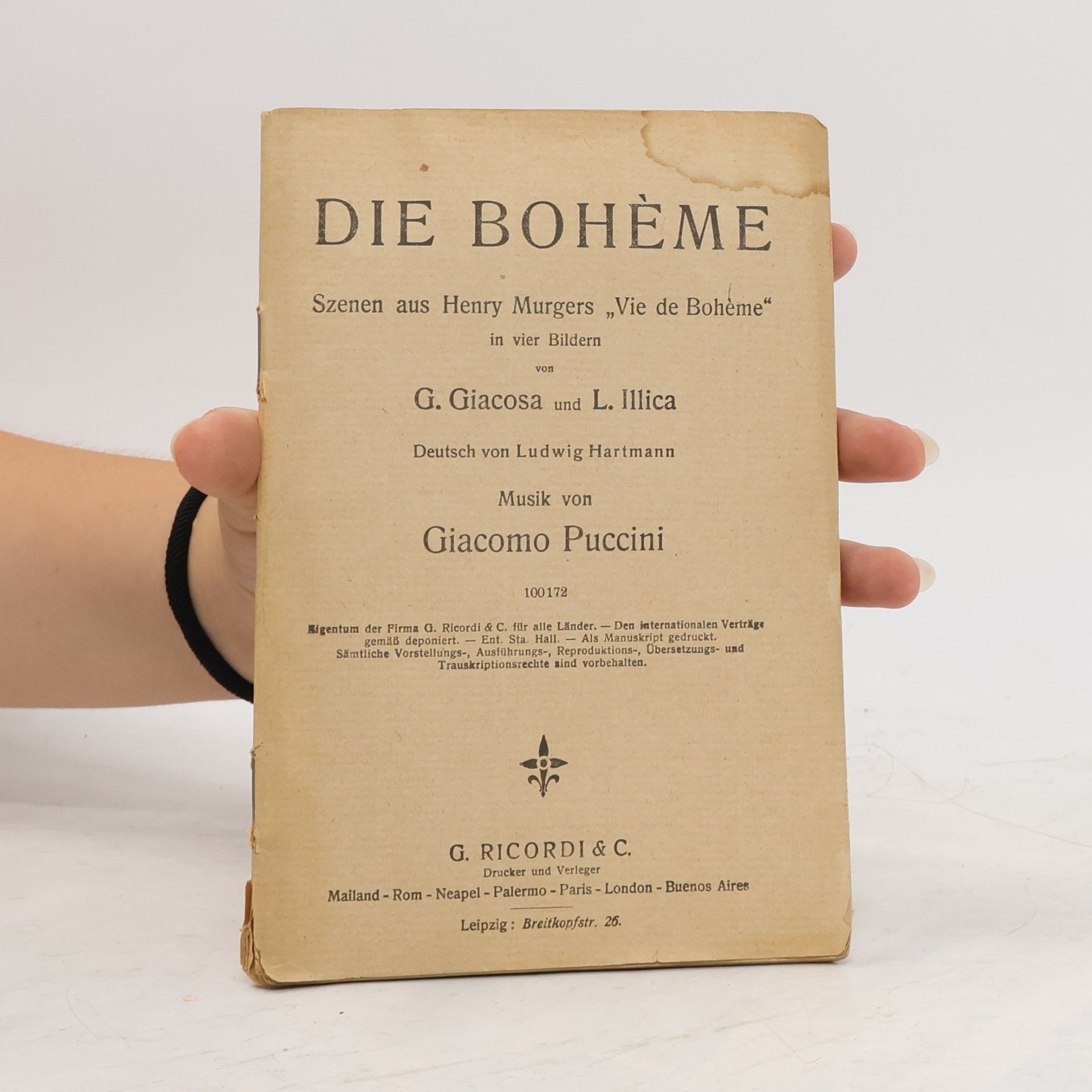 Giocomo Puccini Die Boheme