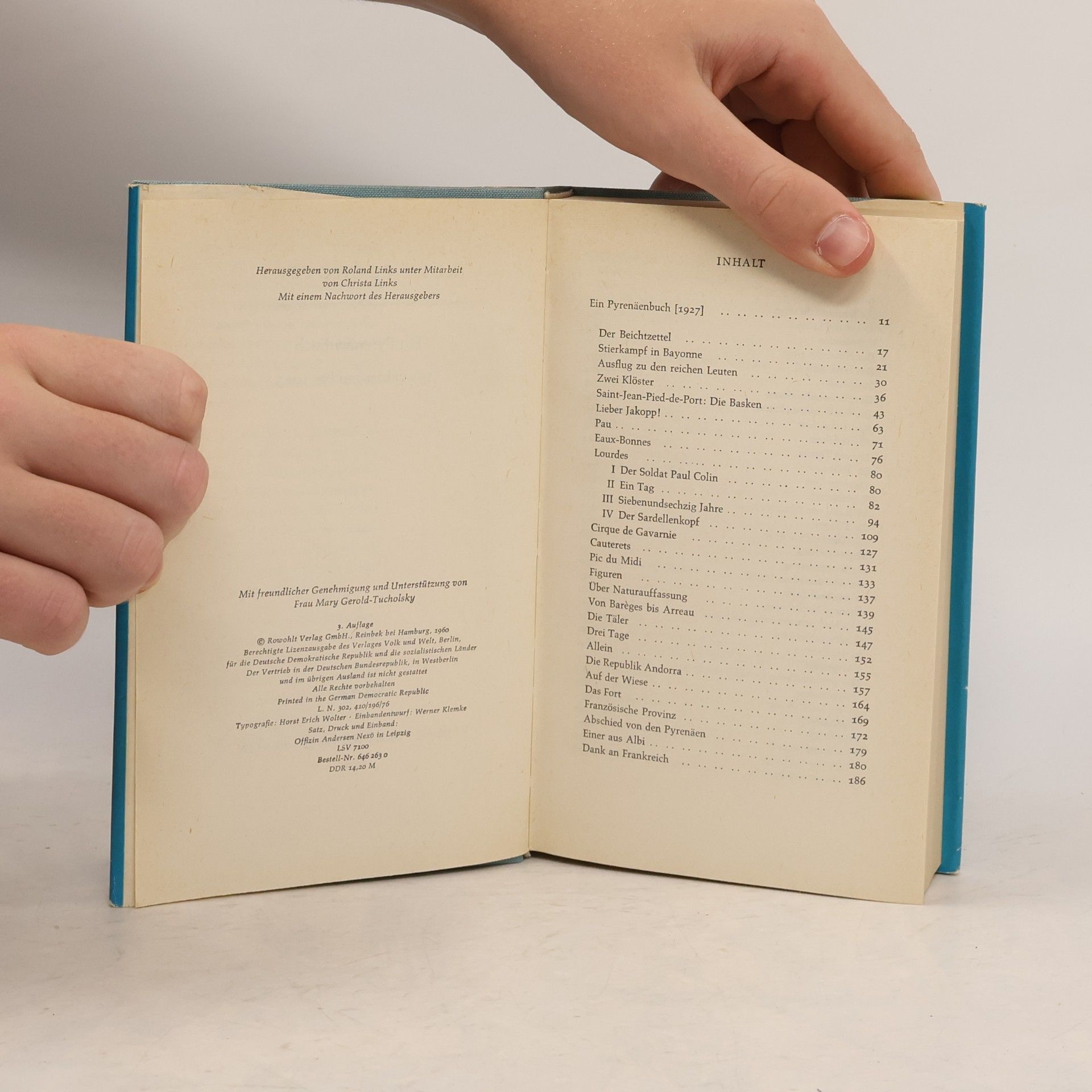 Kurt Tucholsky Ein Pyrenäenbuch Auswahl 1920 bis 1923
