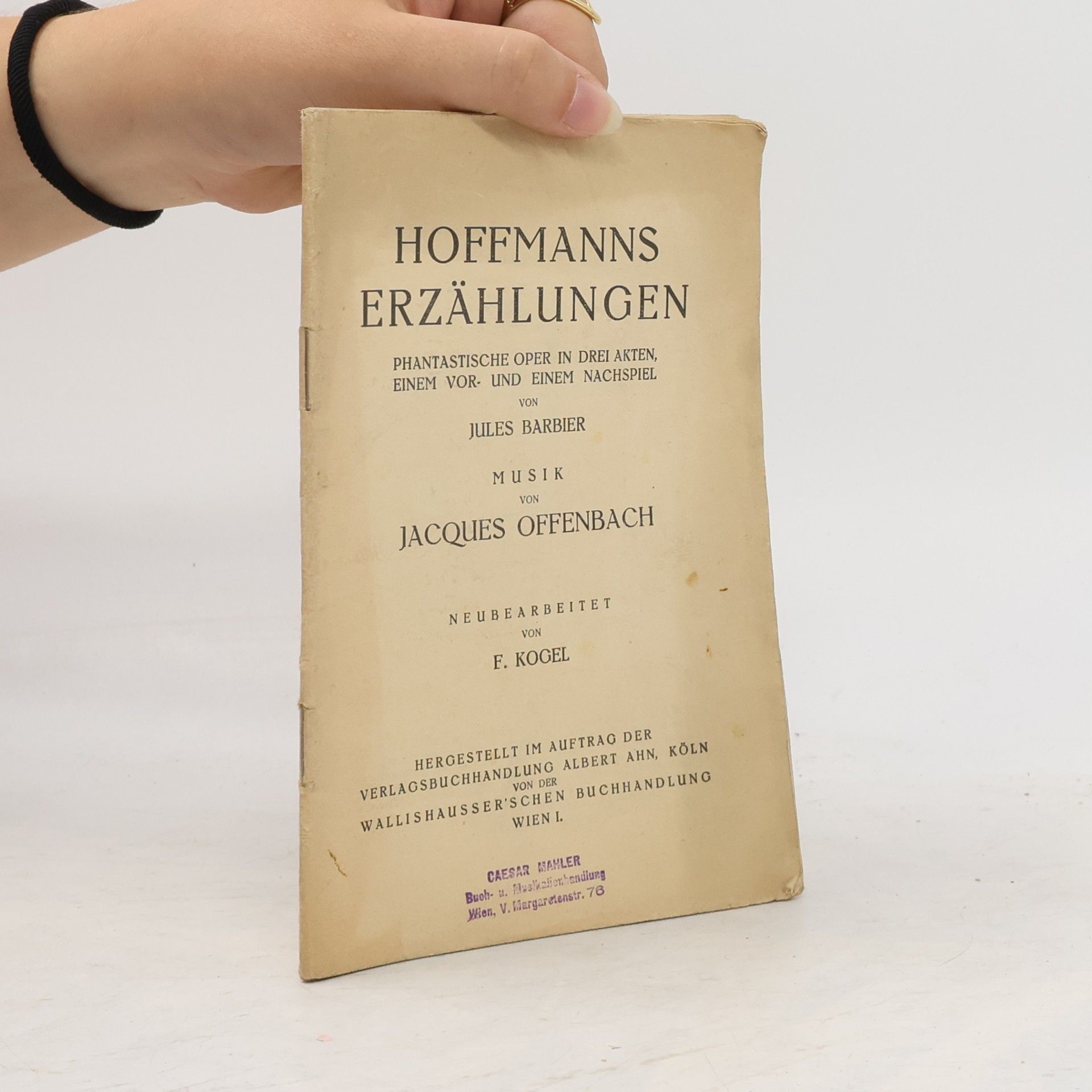 Jacques Offenbach Hoffmanns Erzählungen