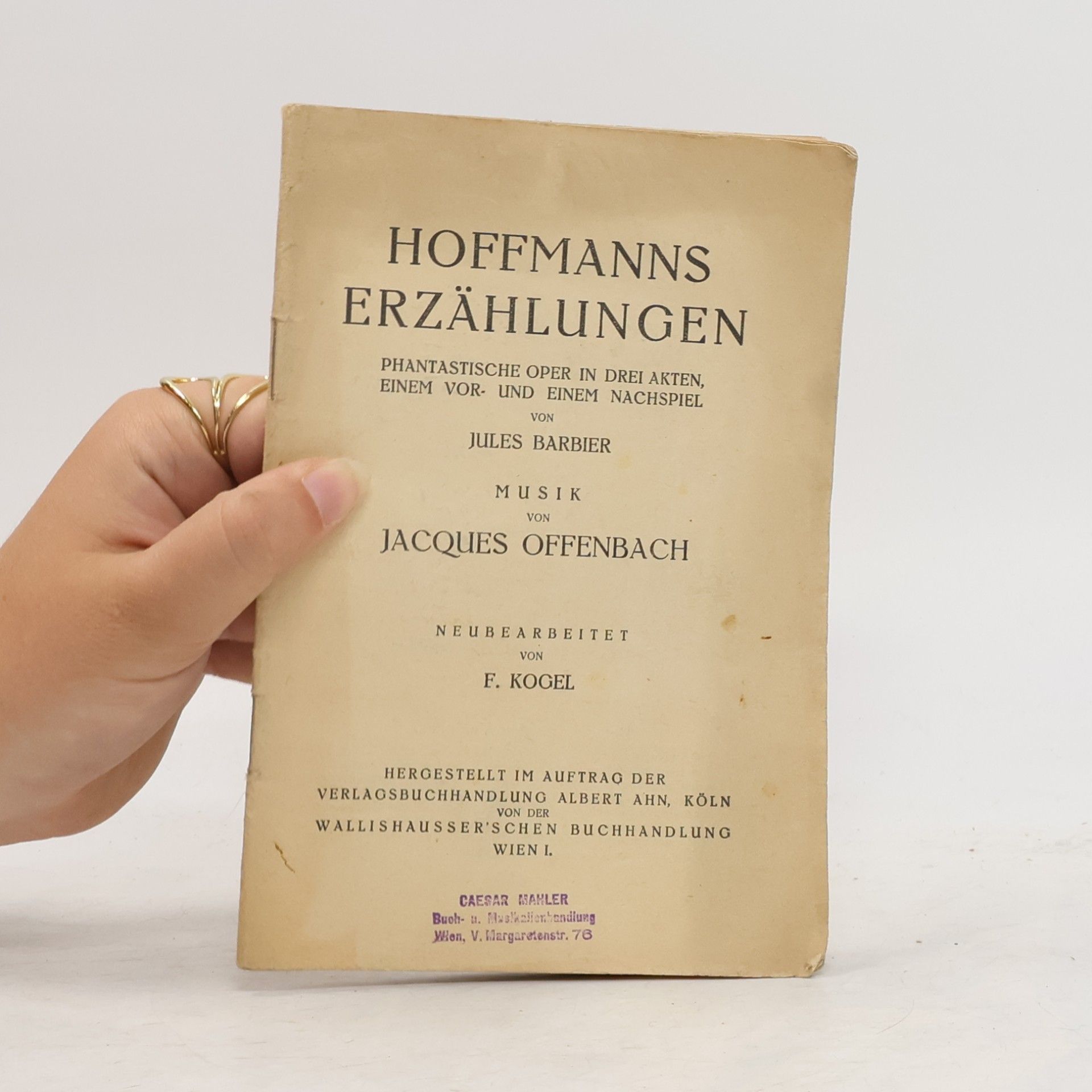 Jacques Offenbach Hoffmanns Erzählungen