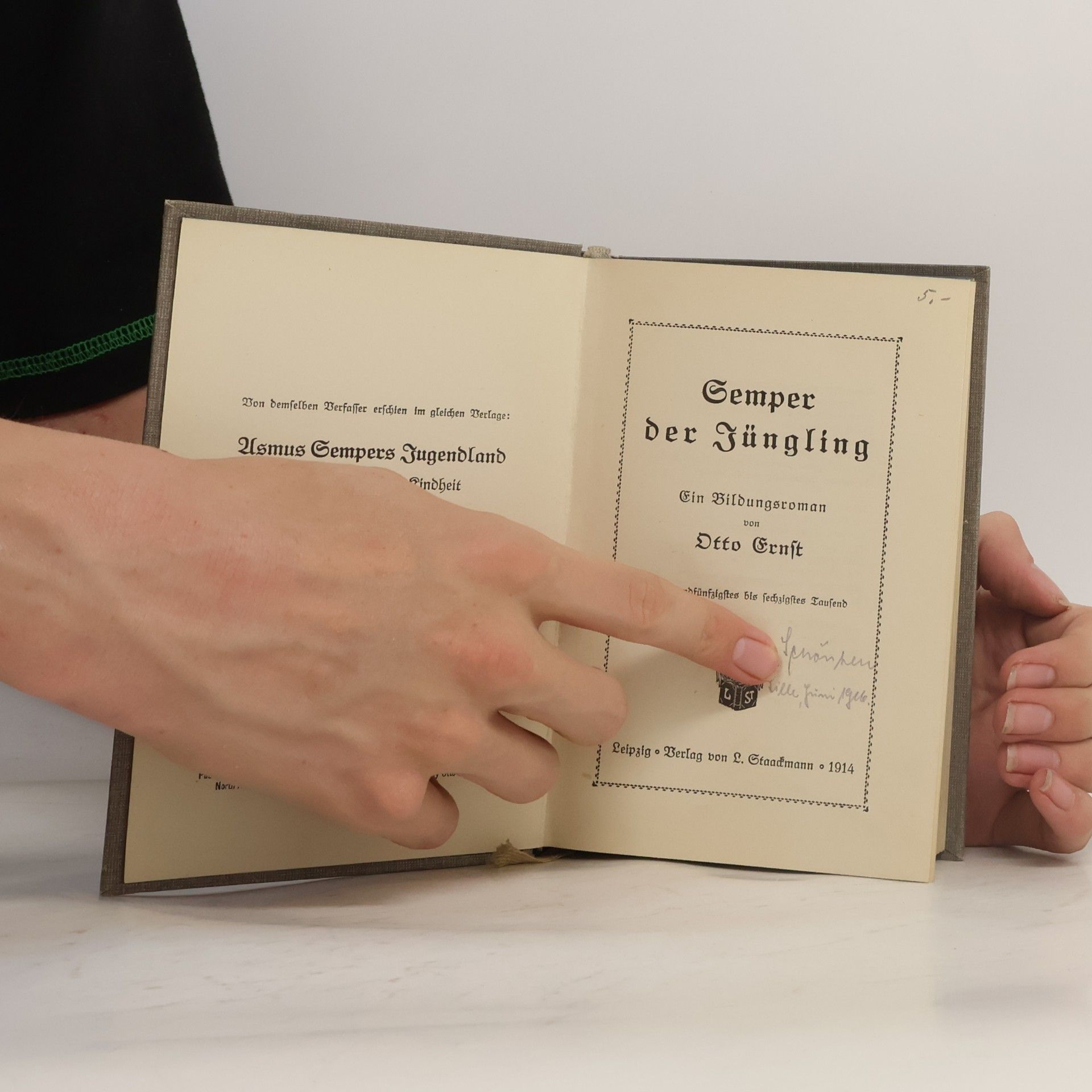 Otto Ernst Semper der Jüngling