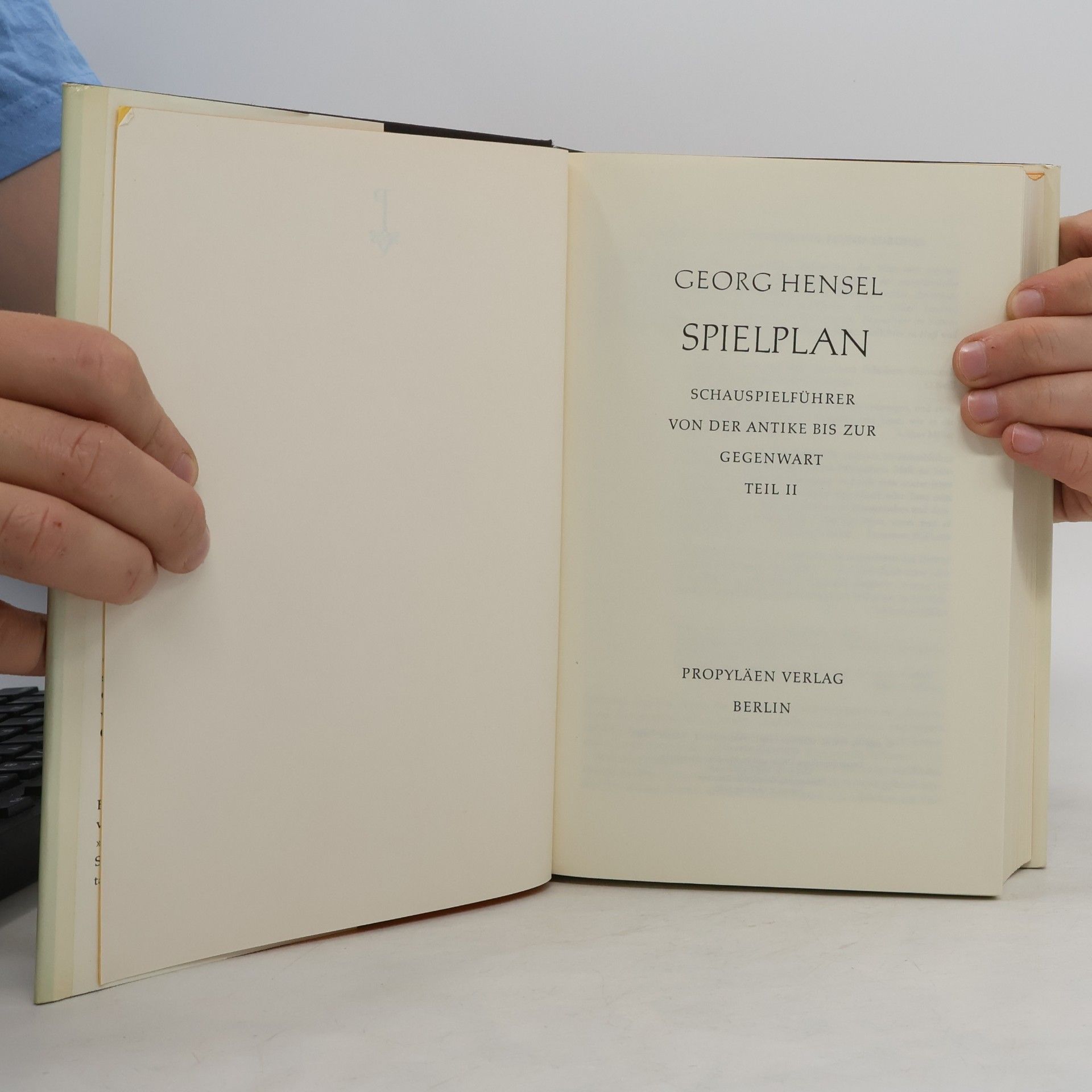Georg Hensel Spielplan I.-II.