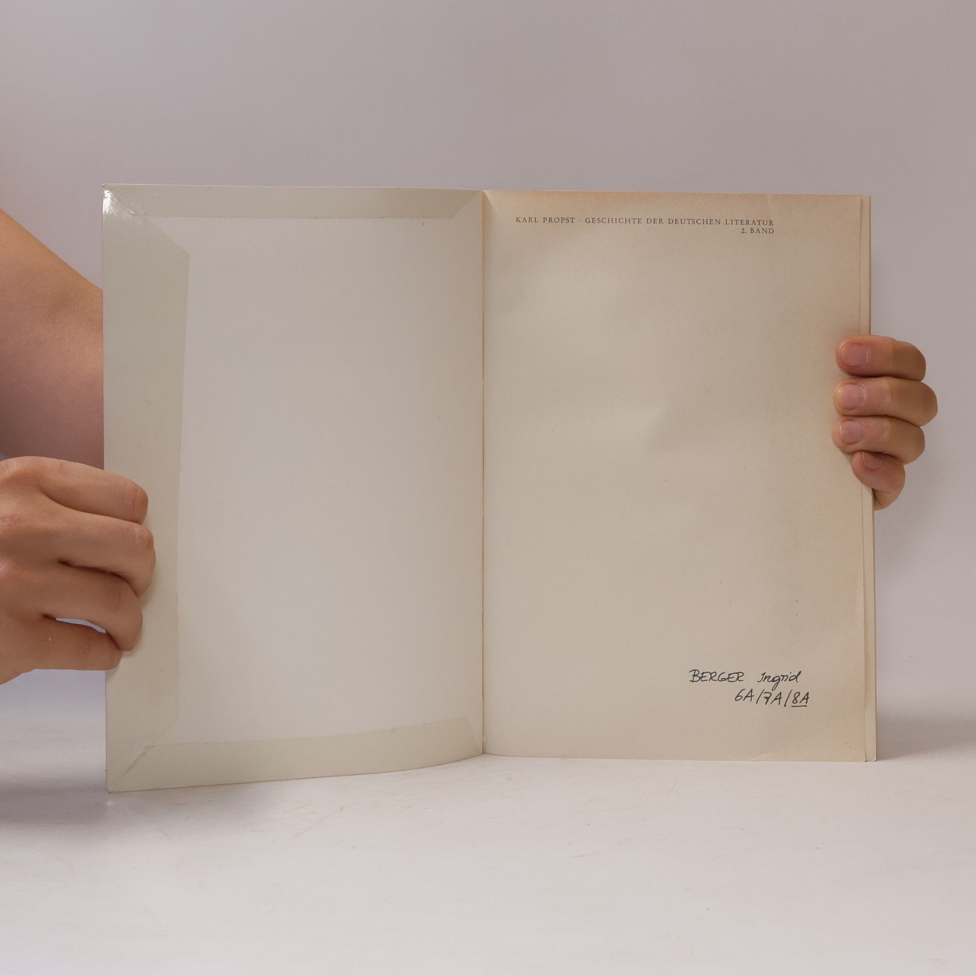 Karl Propst Geschichte der deutschen Literatur. 2. Von 1848 bis zur Gegenwart