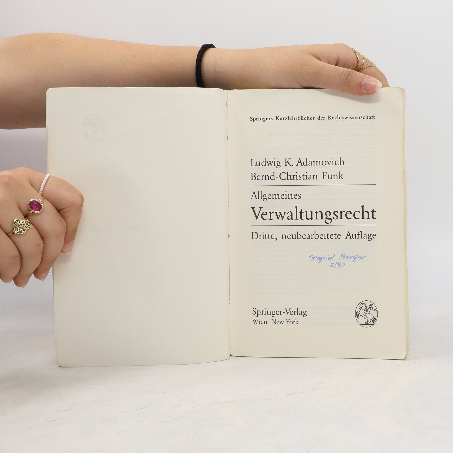 Ludwig Adamovich Allgemeines Verwaltungsrecht